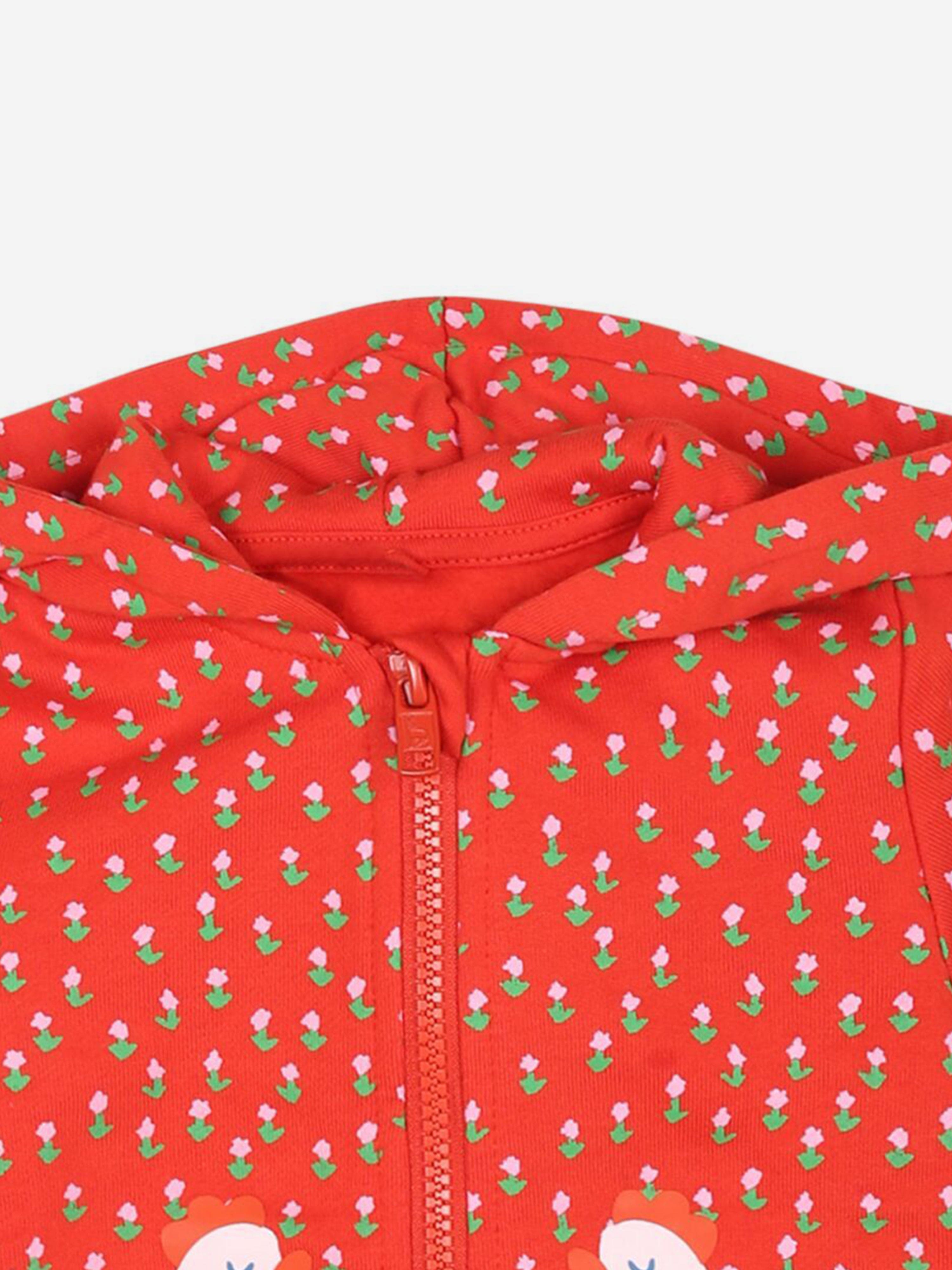 Stella McCartney Baby Girls Chicken Zip Up Top in Red