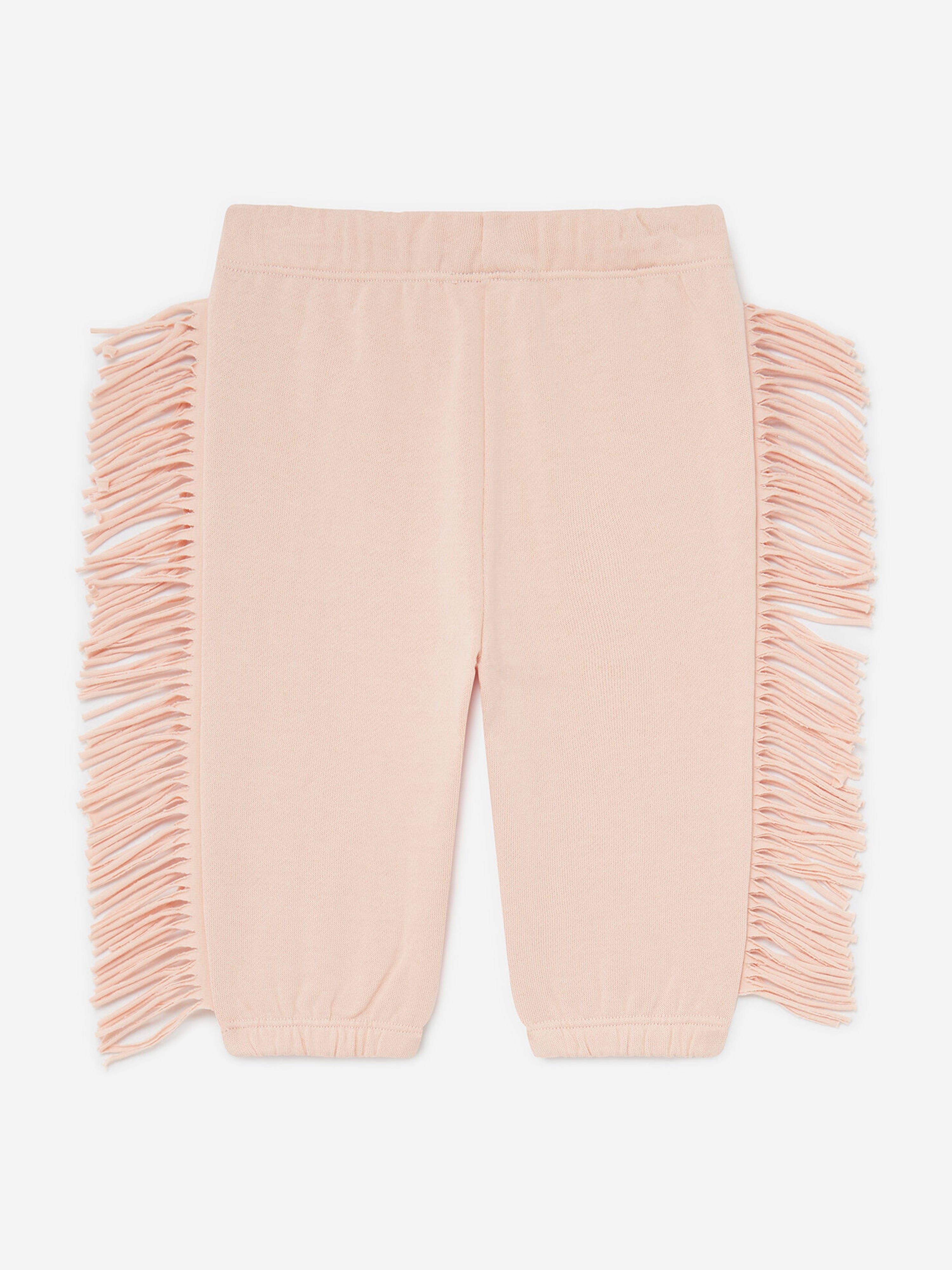 Stella McCartney Baby Girls Fringed Joggers in Pink