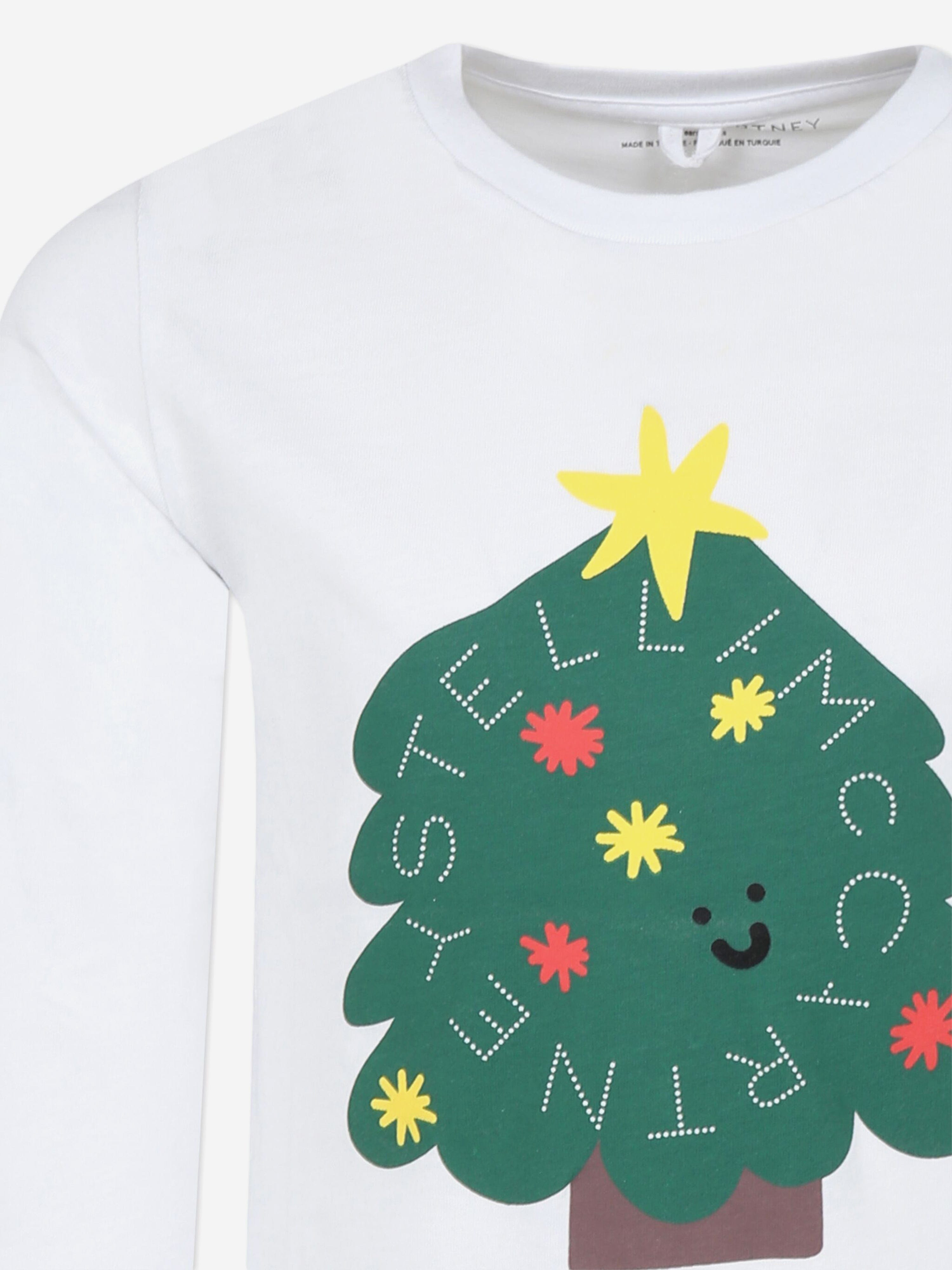 Stella McCartney Kids Christmas Tree T-Shirt in White
