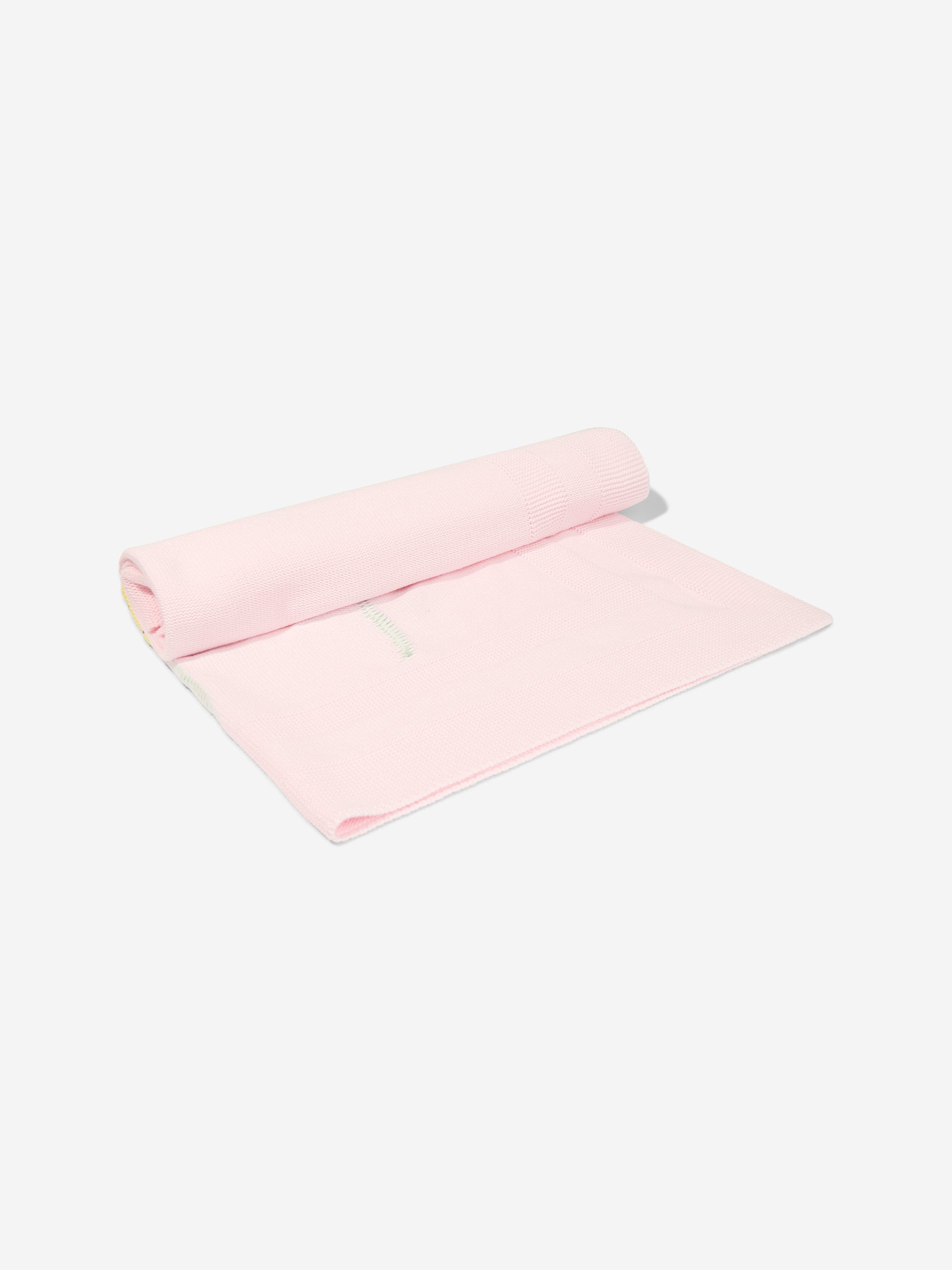 Baby Girls Cotton Daisy Blanket in Pink (73cm)
