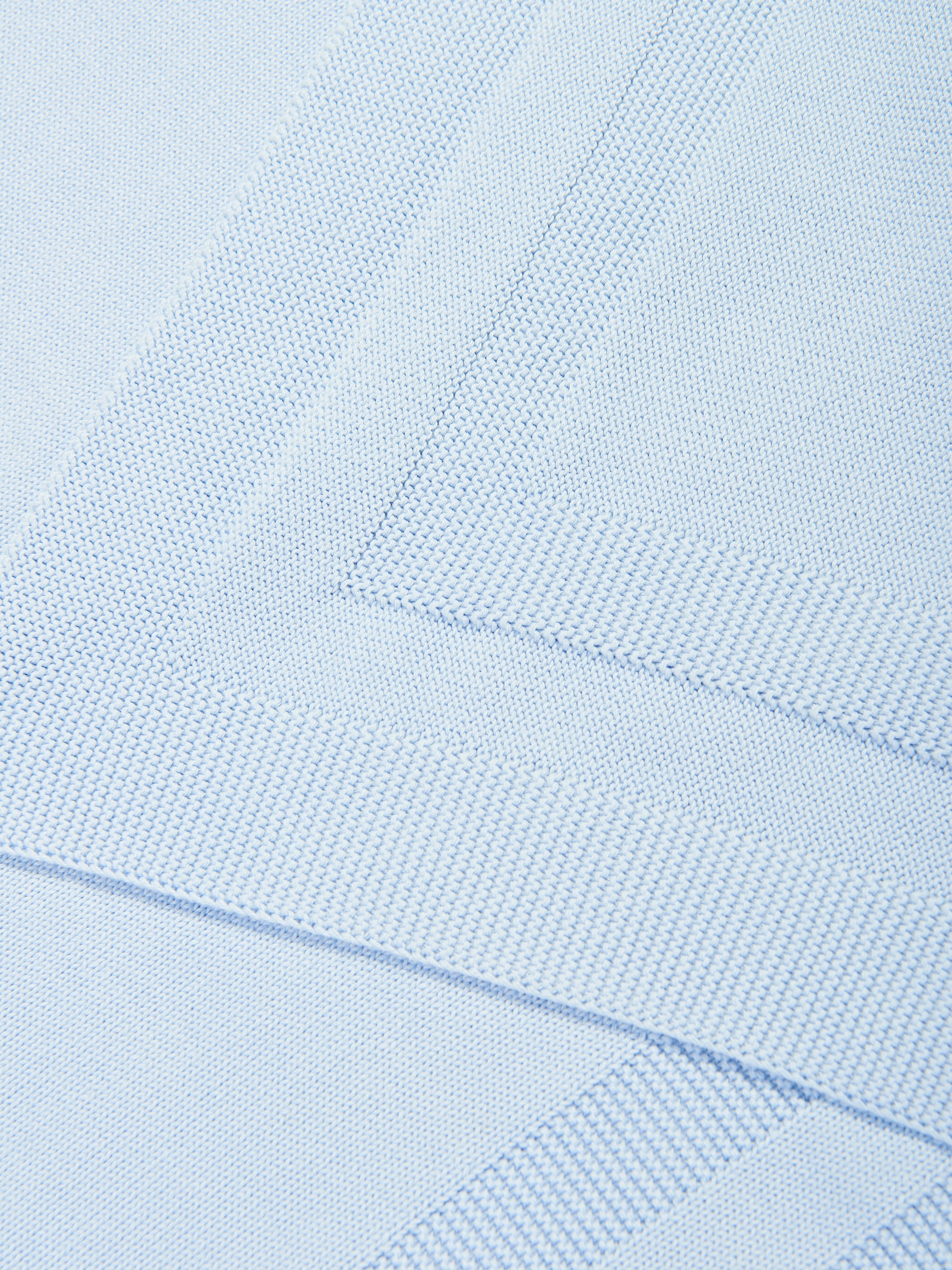 Baby Boys Cotton Frog Blanket in Blue (73cm)