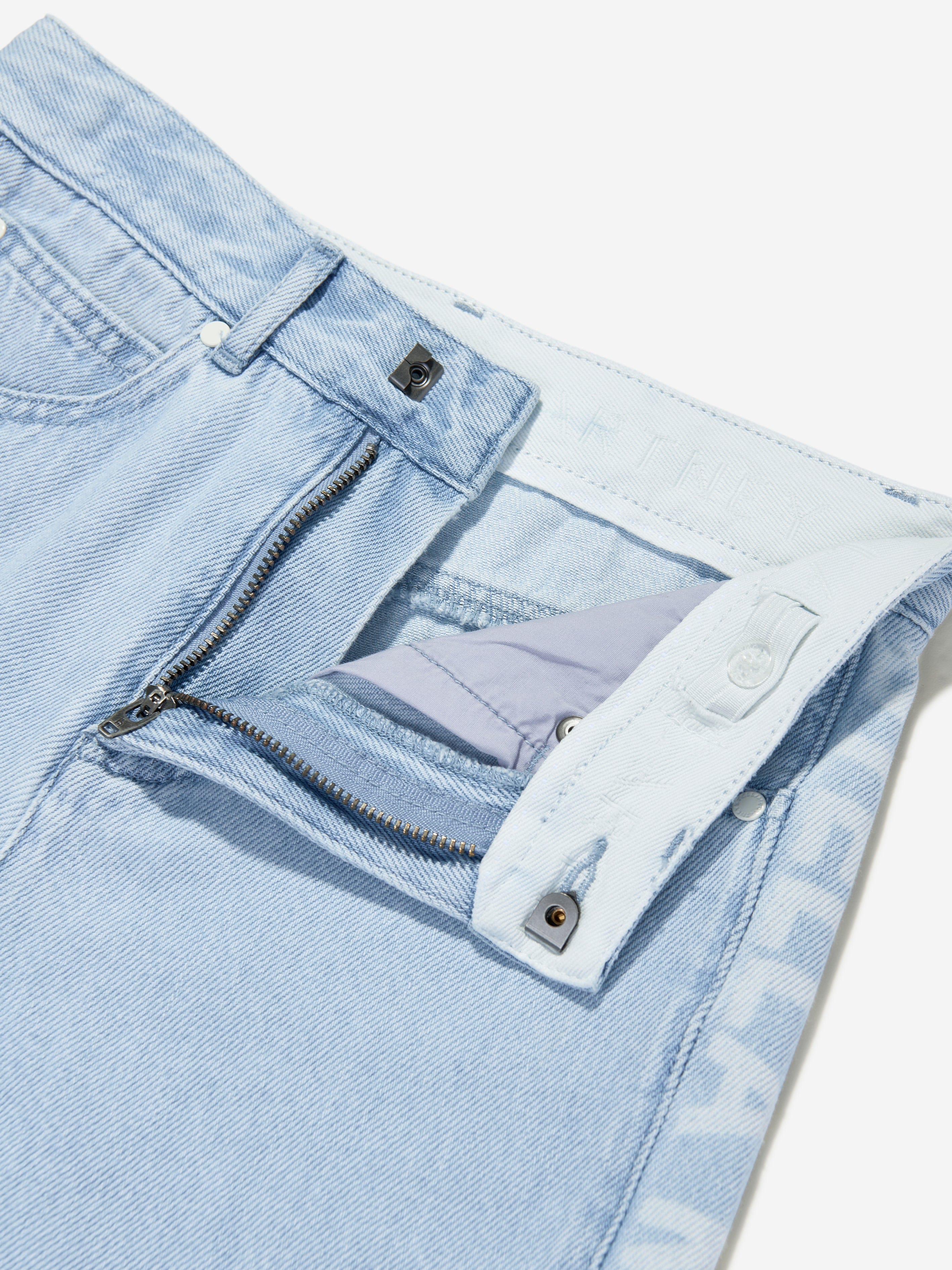 Boys Logo Denim Shorts in Blue