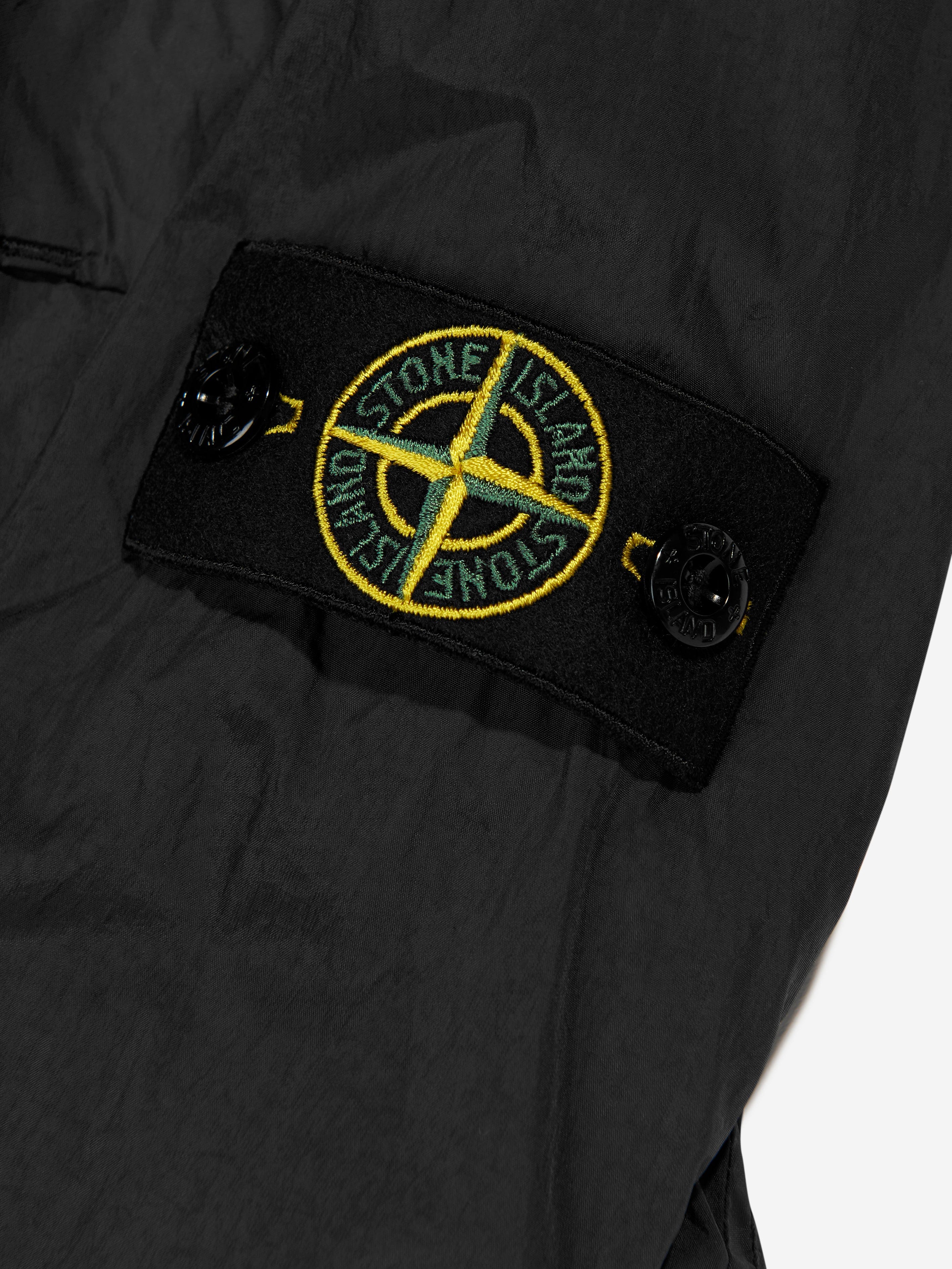 Boys Hooded Zip Up Jacket in Black