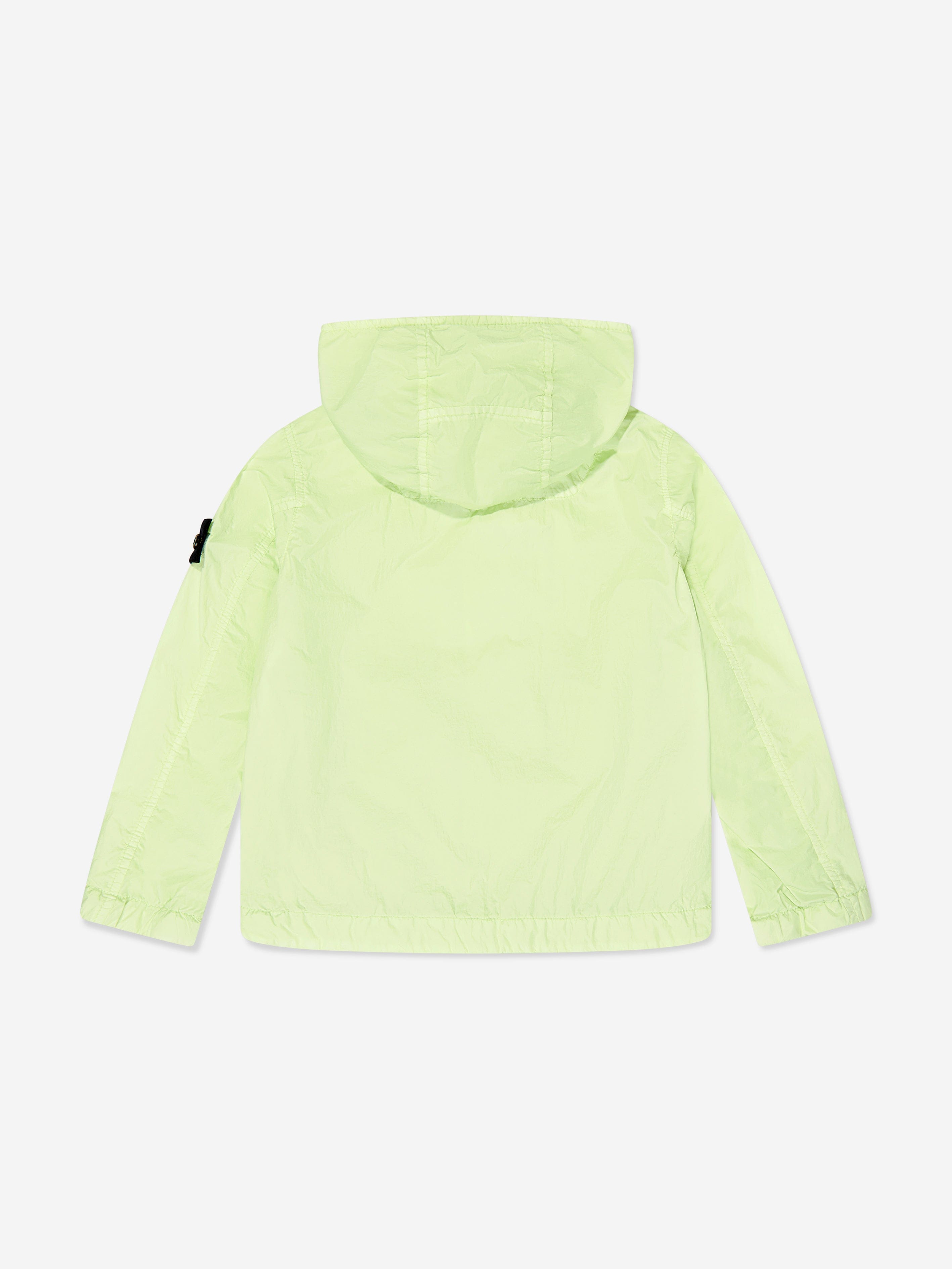 Boys Hooded Zip Up Jacket in Green