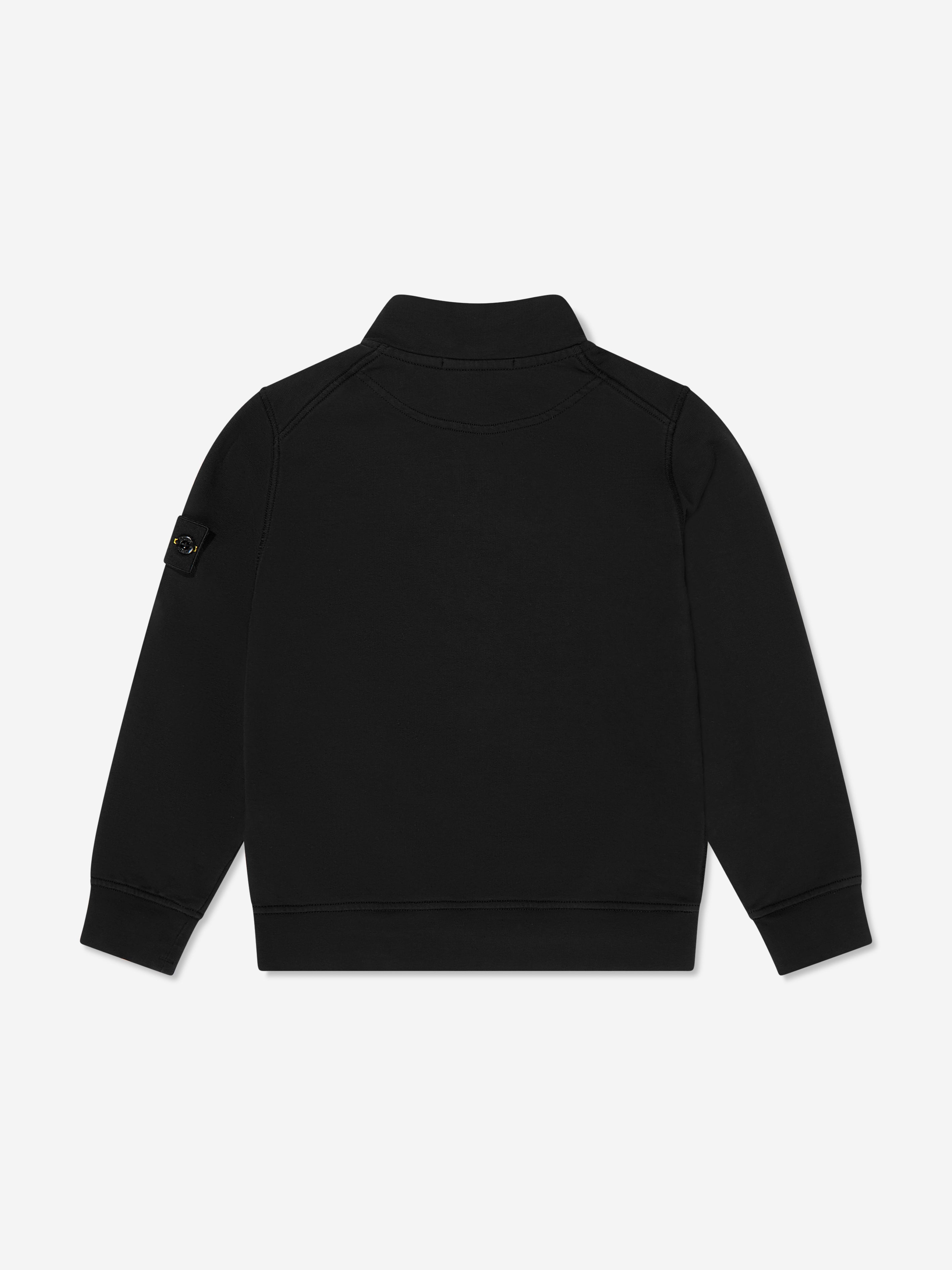 Boys Half Zip Sweatshirt in Black