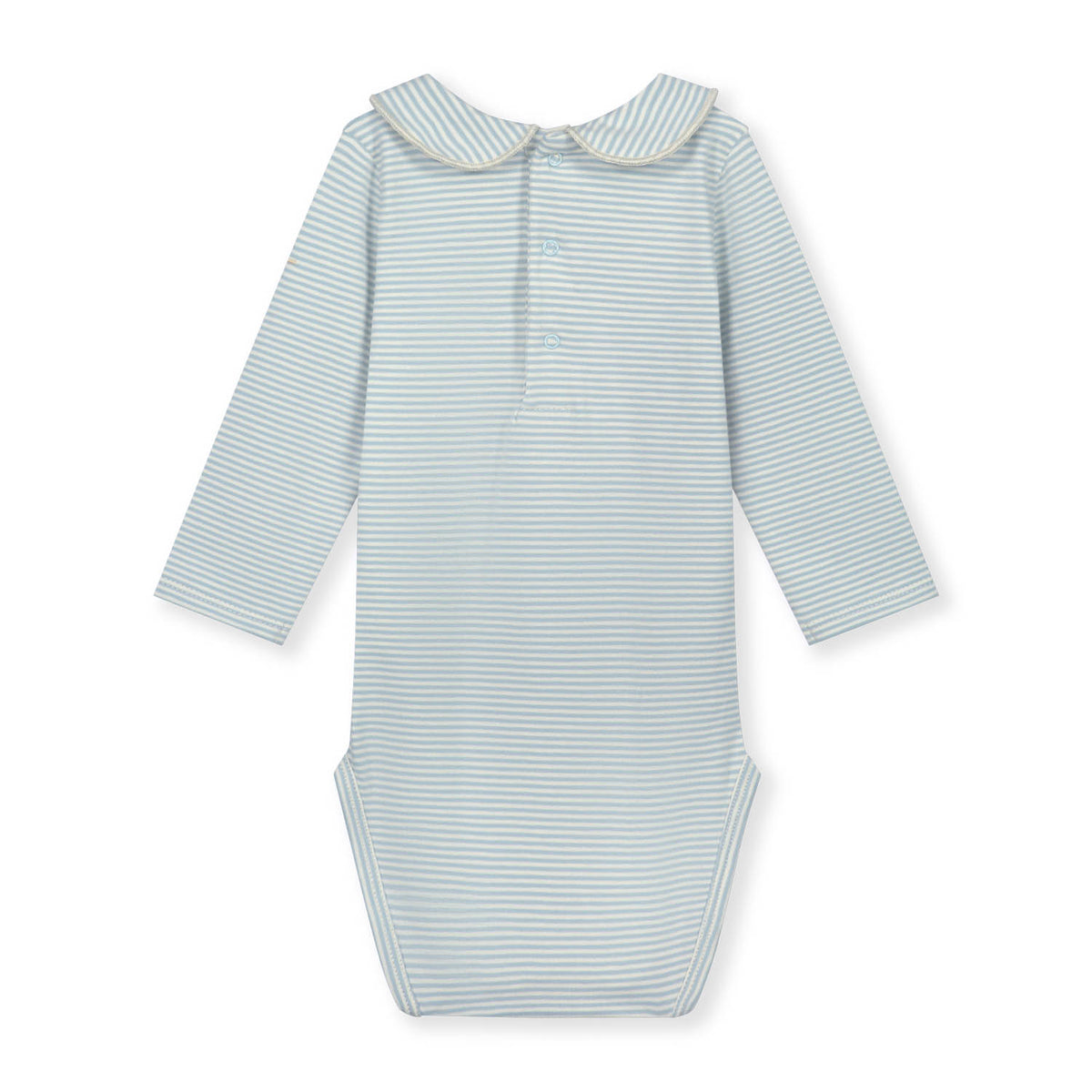 Grenouillère en coton à rayures bleu ciel pour bébés garçons et filles