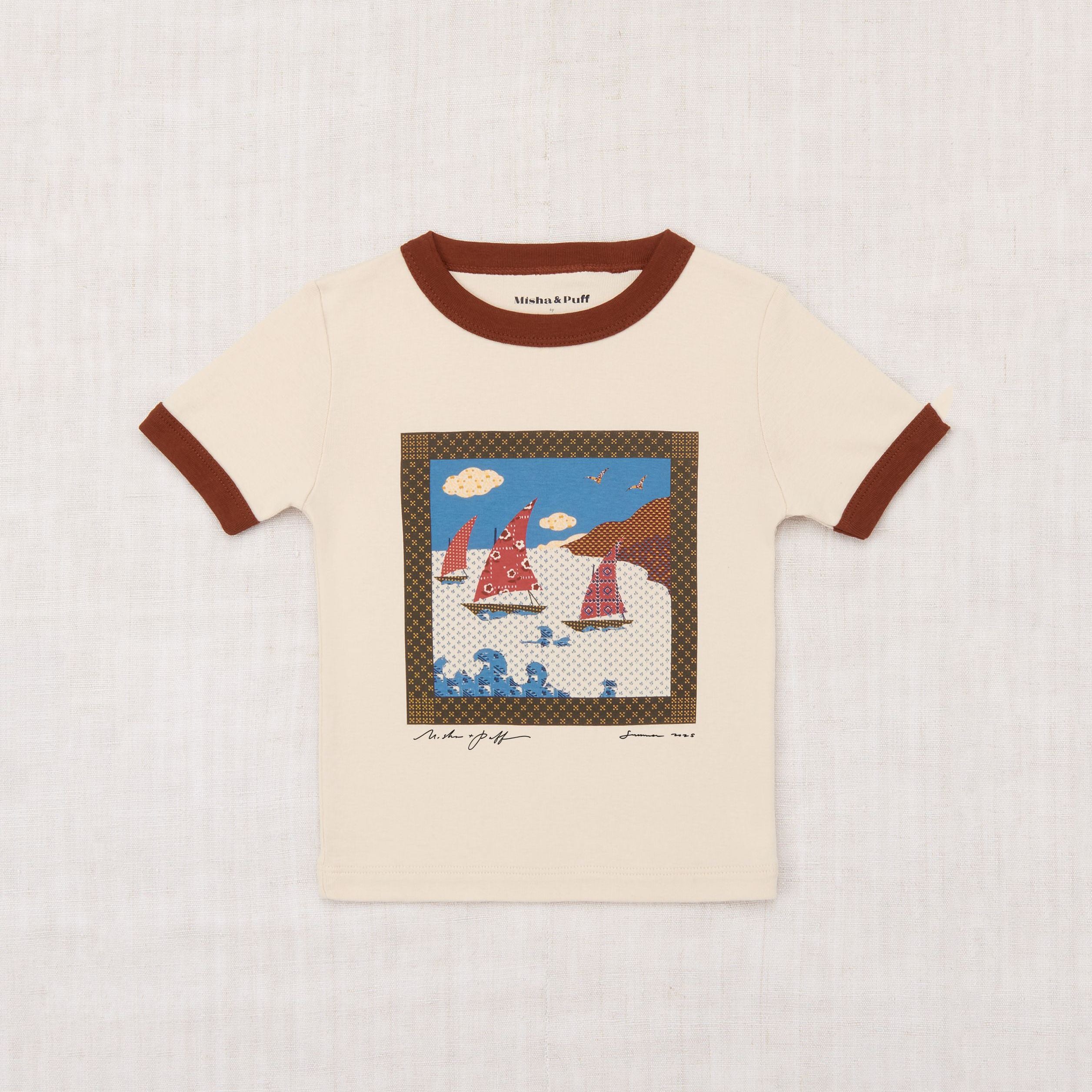 Boys & Girls White Printed Cotton T-Shirt