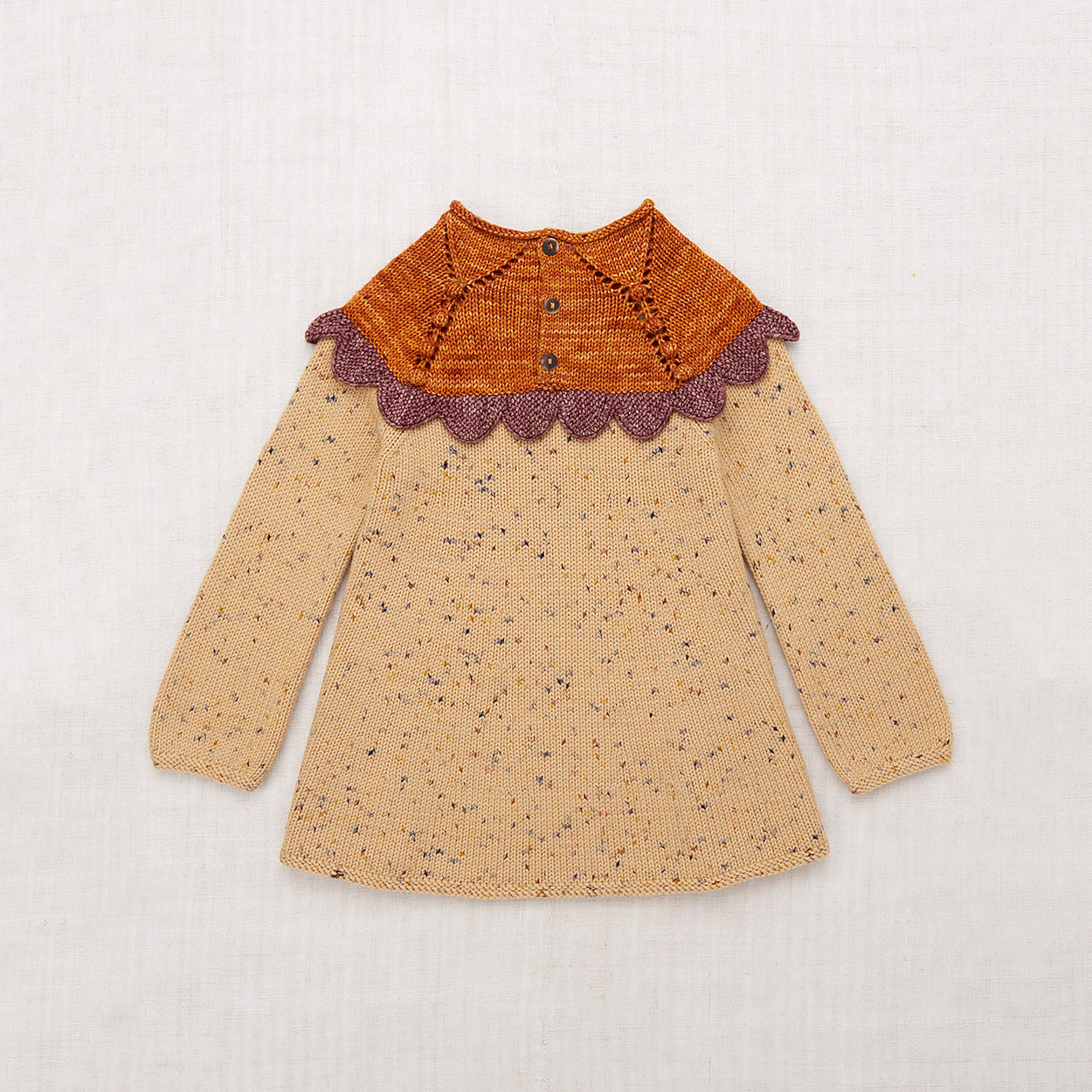 Girls Camel Wool Dress
