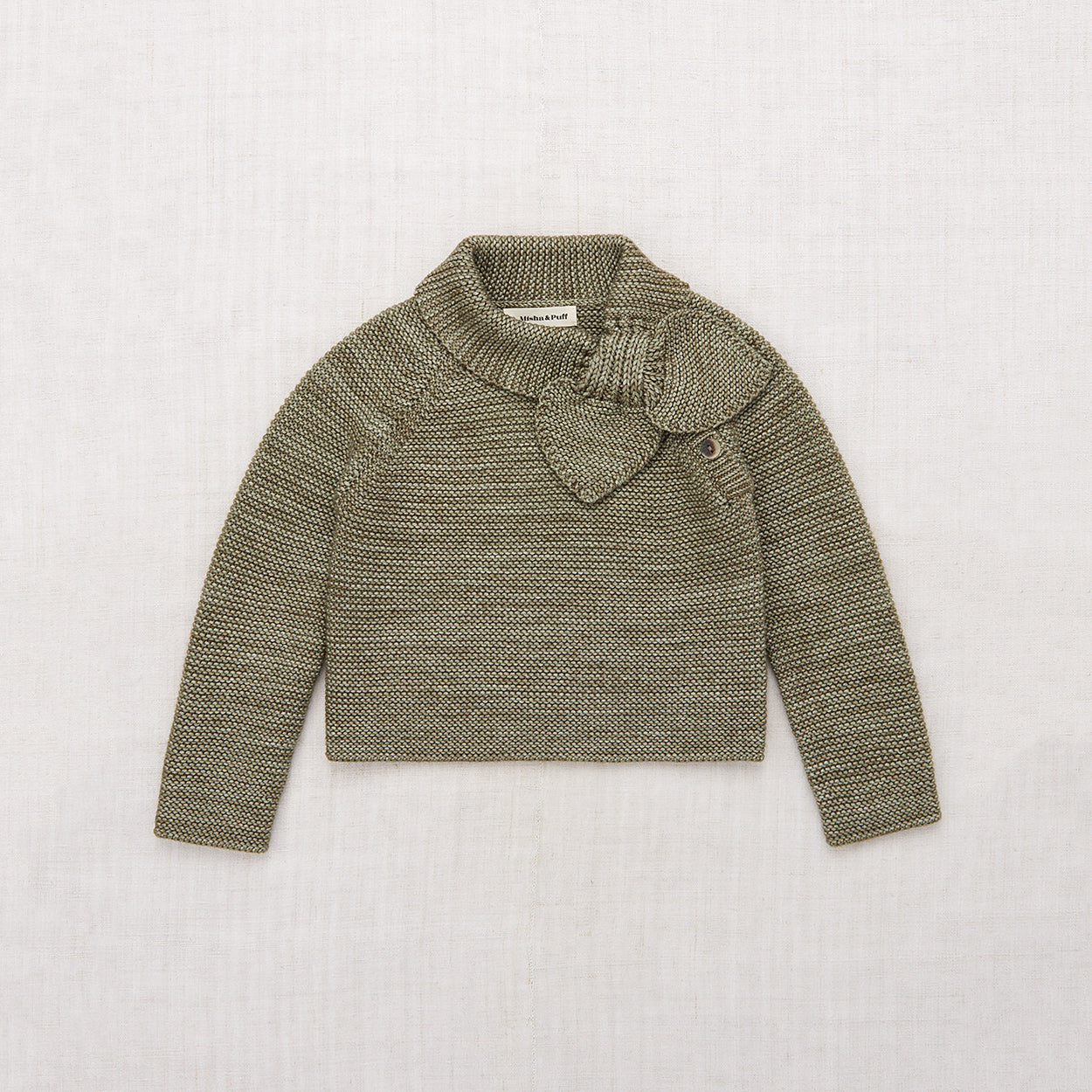 Girls Grey Green Wool Sweater