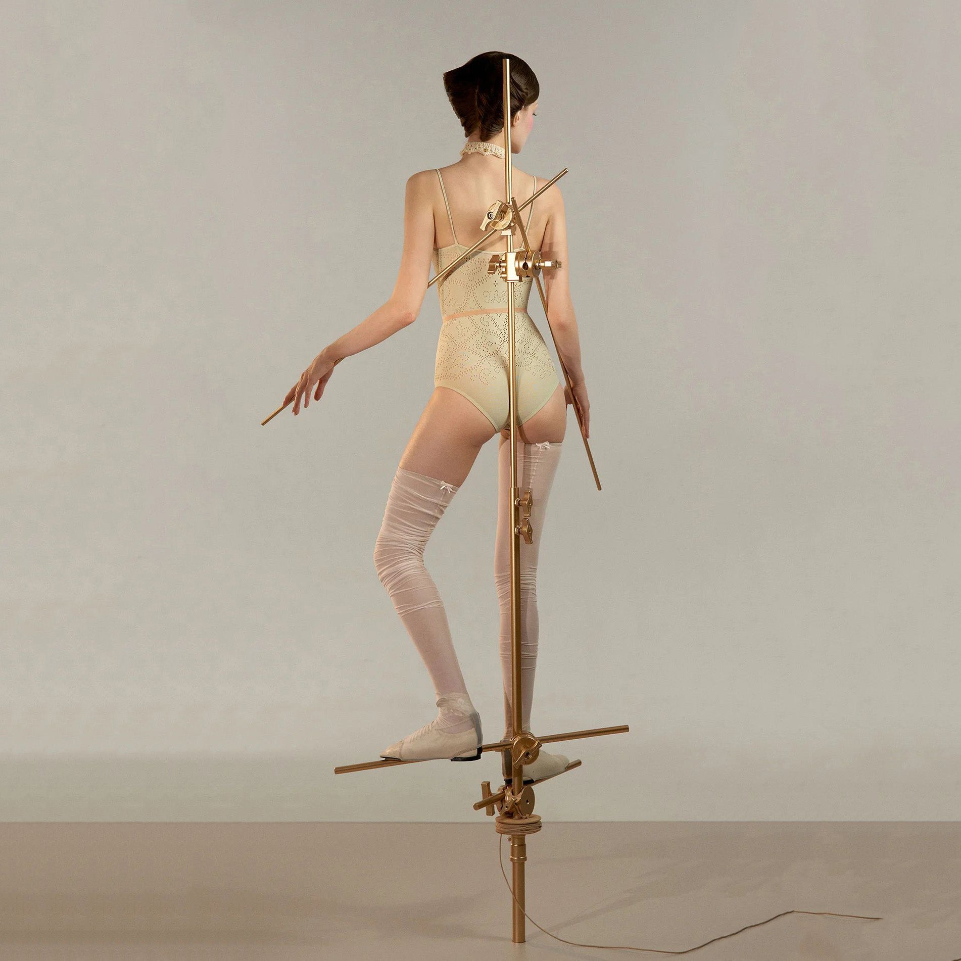 Women Green Tea"EYELET LACE"Ballet Onesies(251LE71IL/green tea)