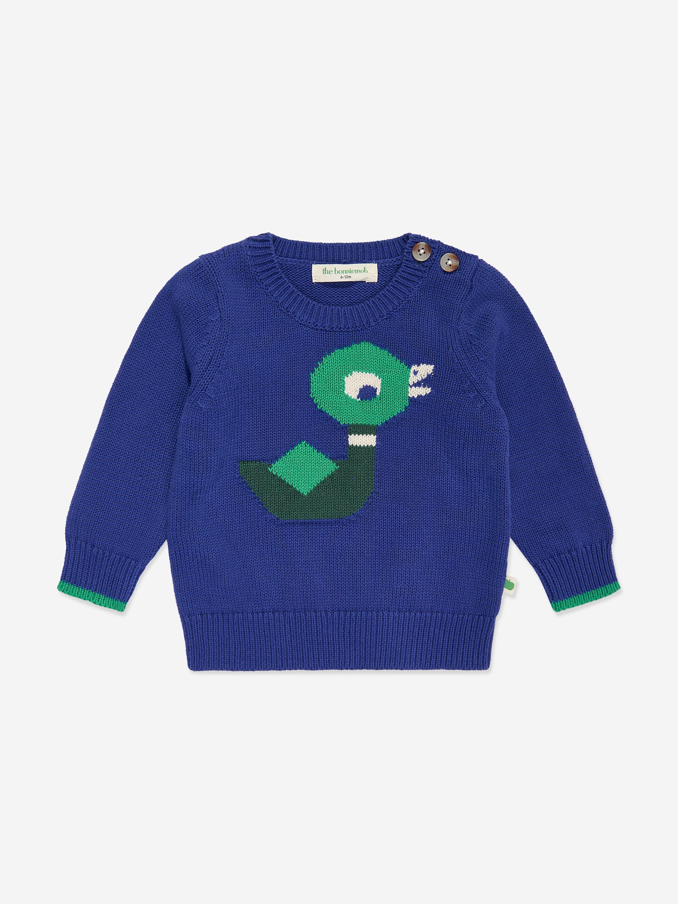 Baby Boys Arwen Duck Knit Jumper in Blue