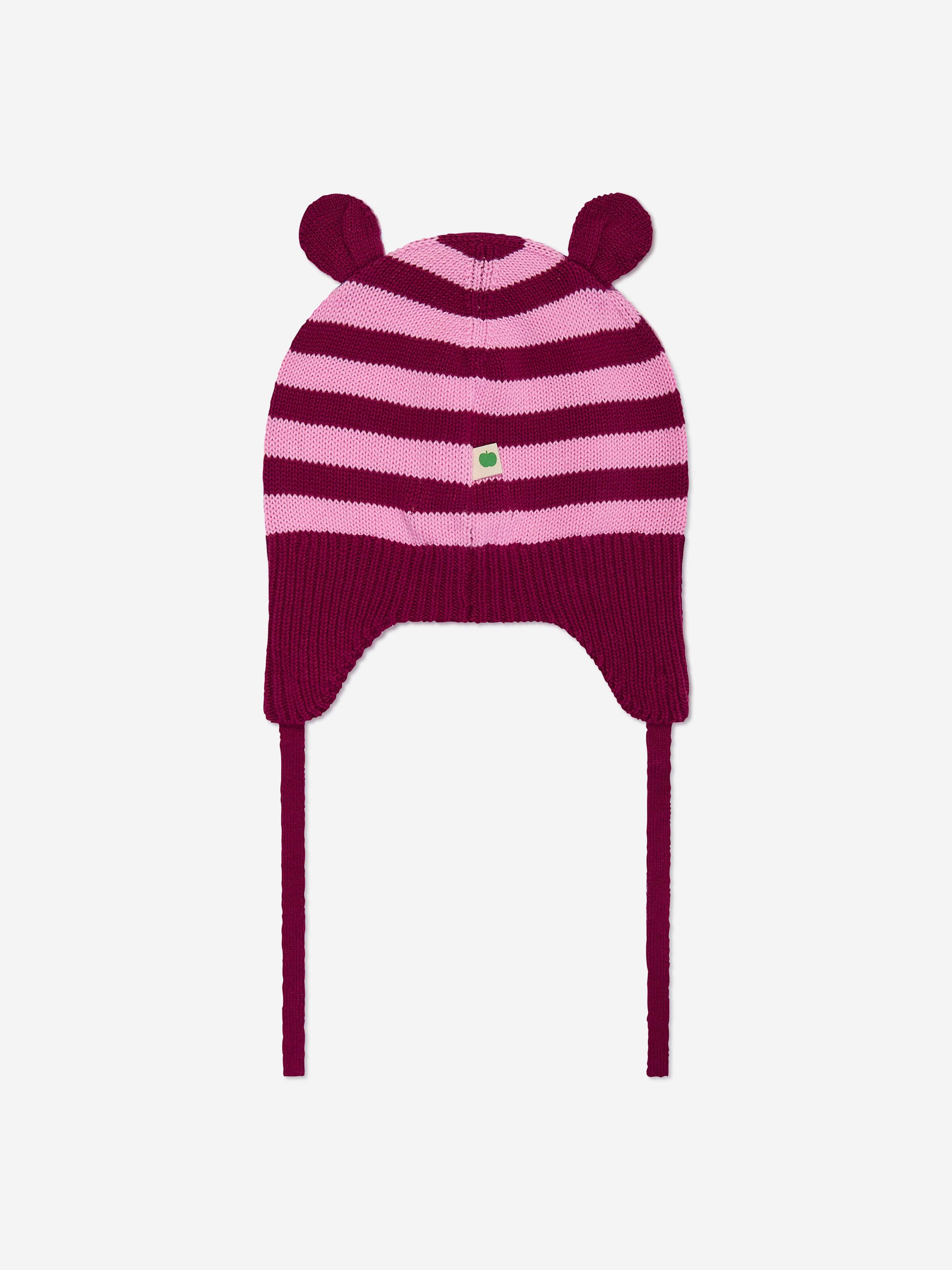 Baby Girls Damson Knit Hat With Ears in Purple