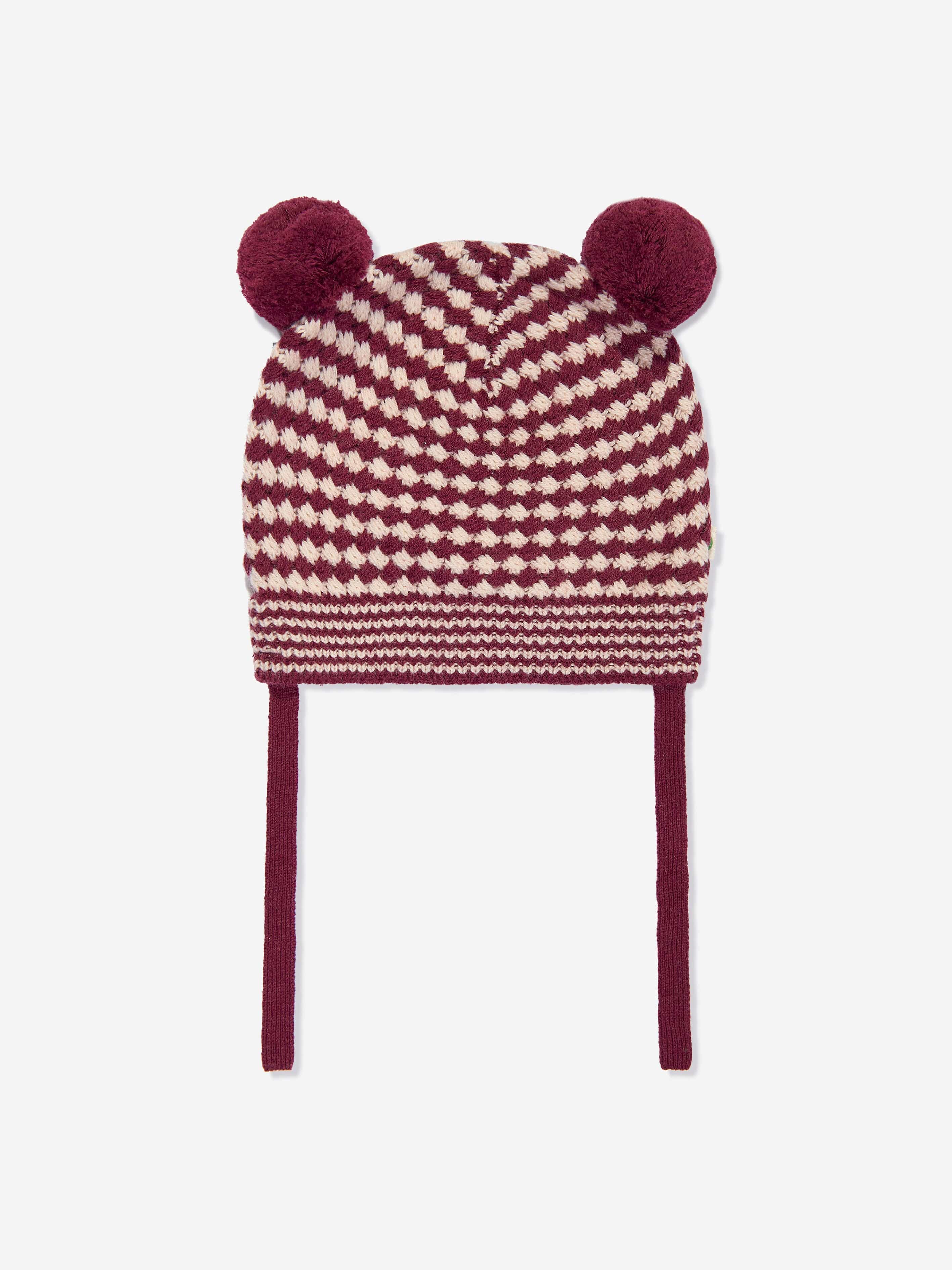 Baby Girls Hazel Chunky Checker Hat in Berry