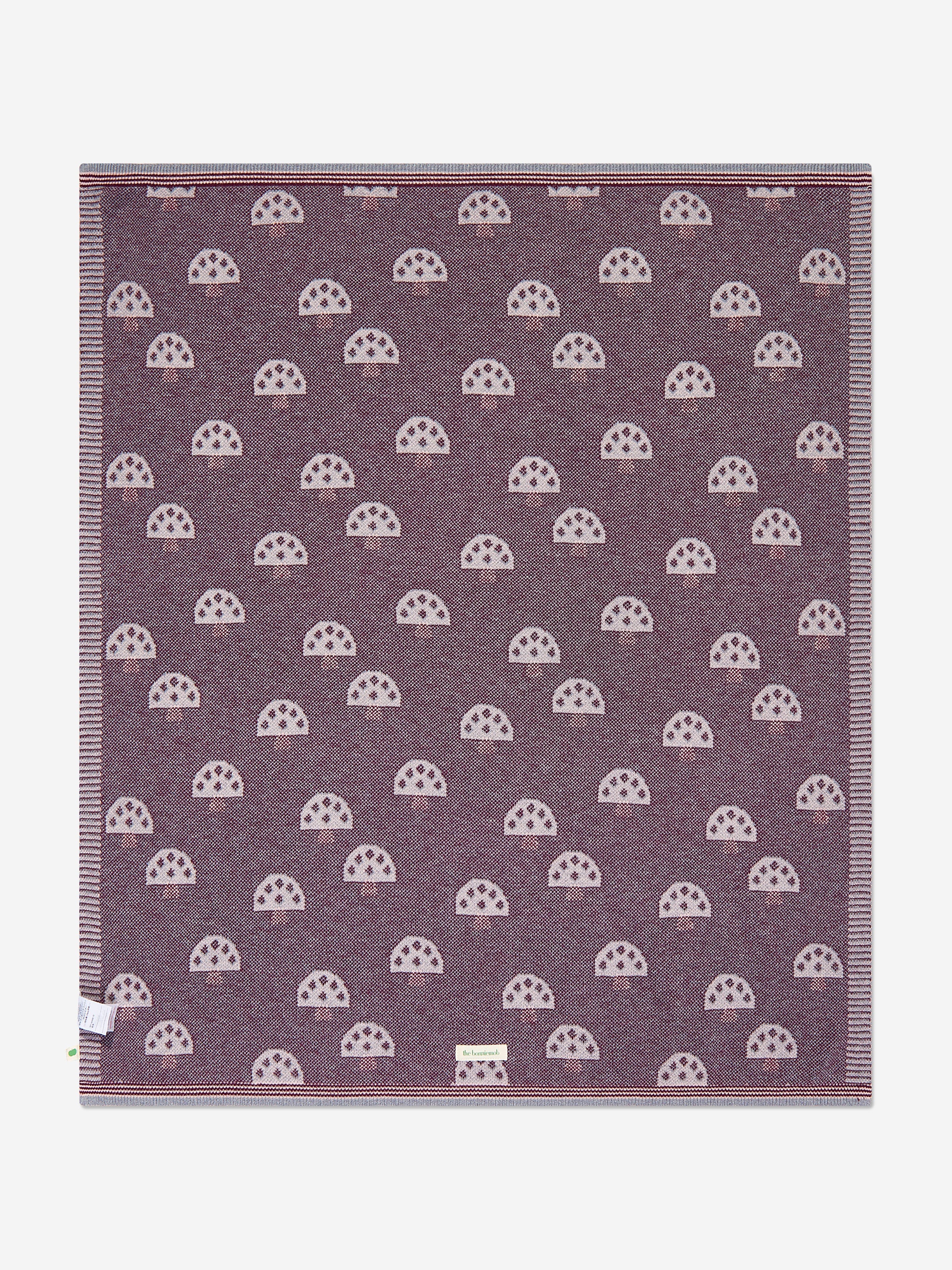 Baby Girls Scout Mushroom Knit Shawl in Pink