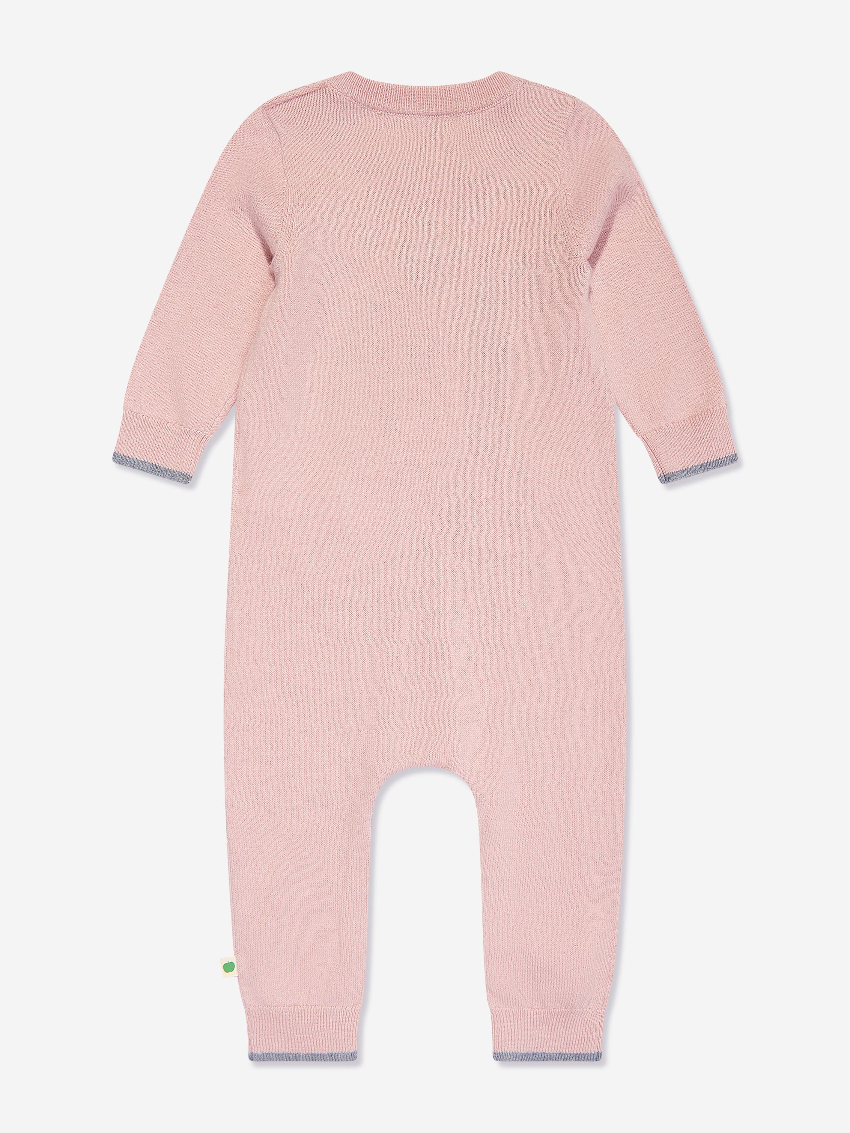 Baby Girls Sorrel Mushroom Knit Romper in Pink
