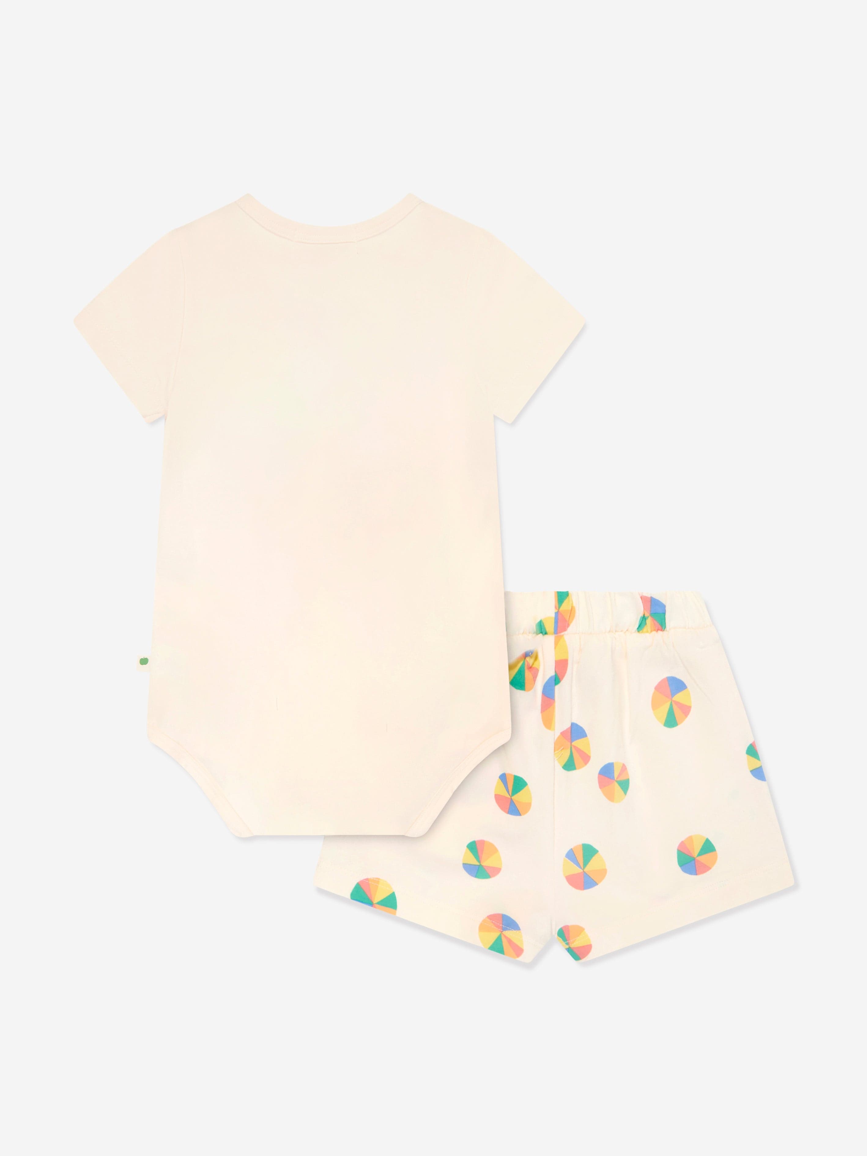 The Bonnie Mob Baby Boys Creek and Coley Short Set in Ivory