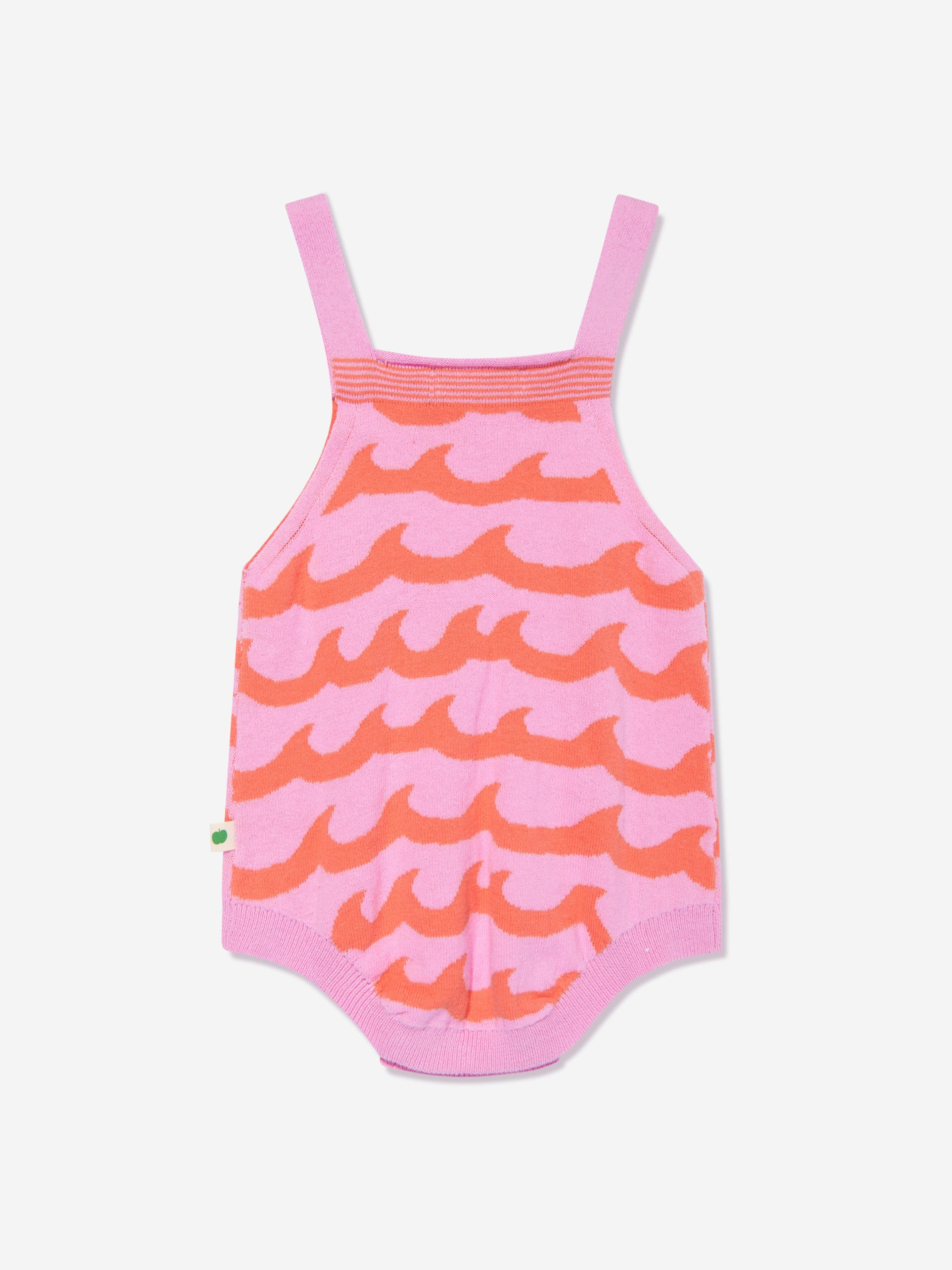 The Bonnie Mob Baby Girls Gull Waves Romper in Pink