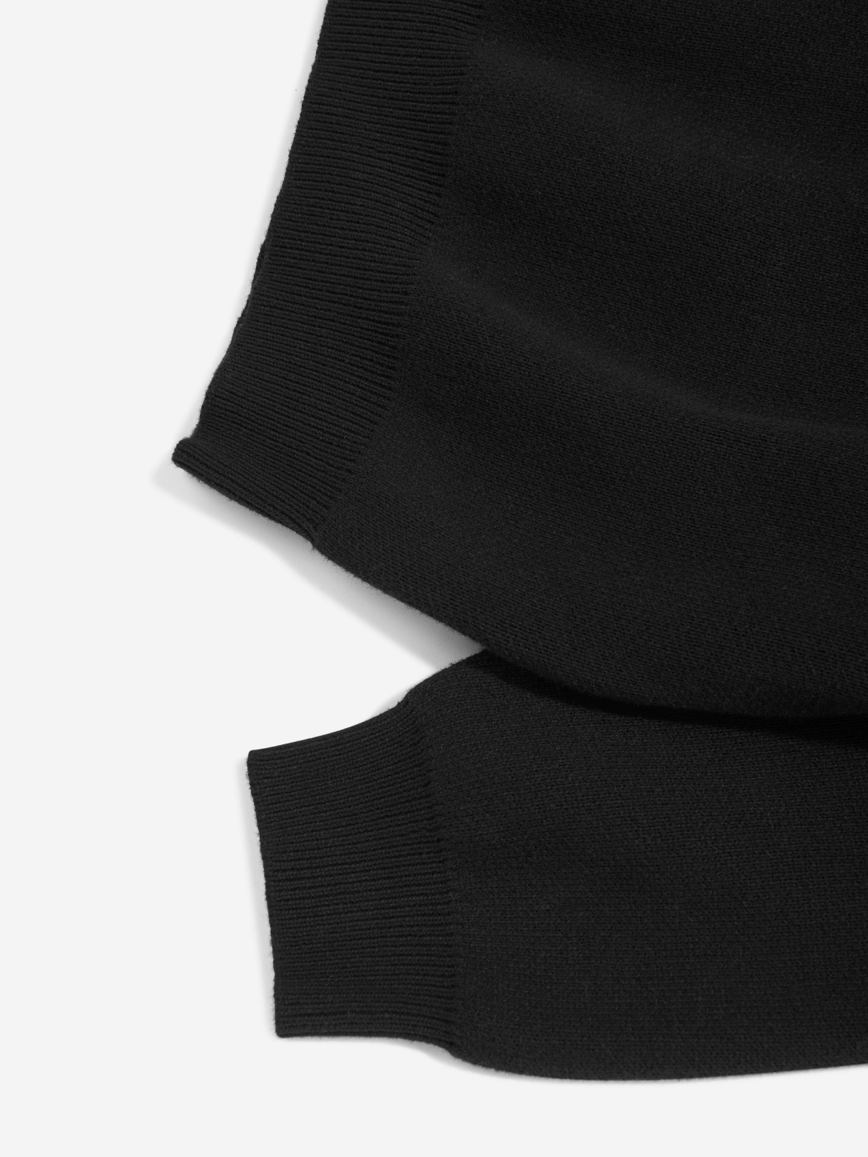 The Couture Club Kids Knitted Emblem Sweatshirt in Black