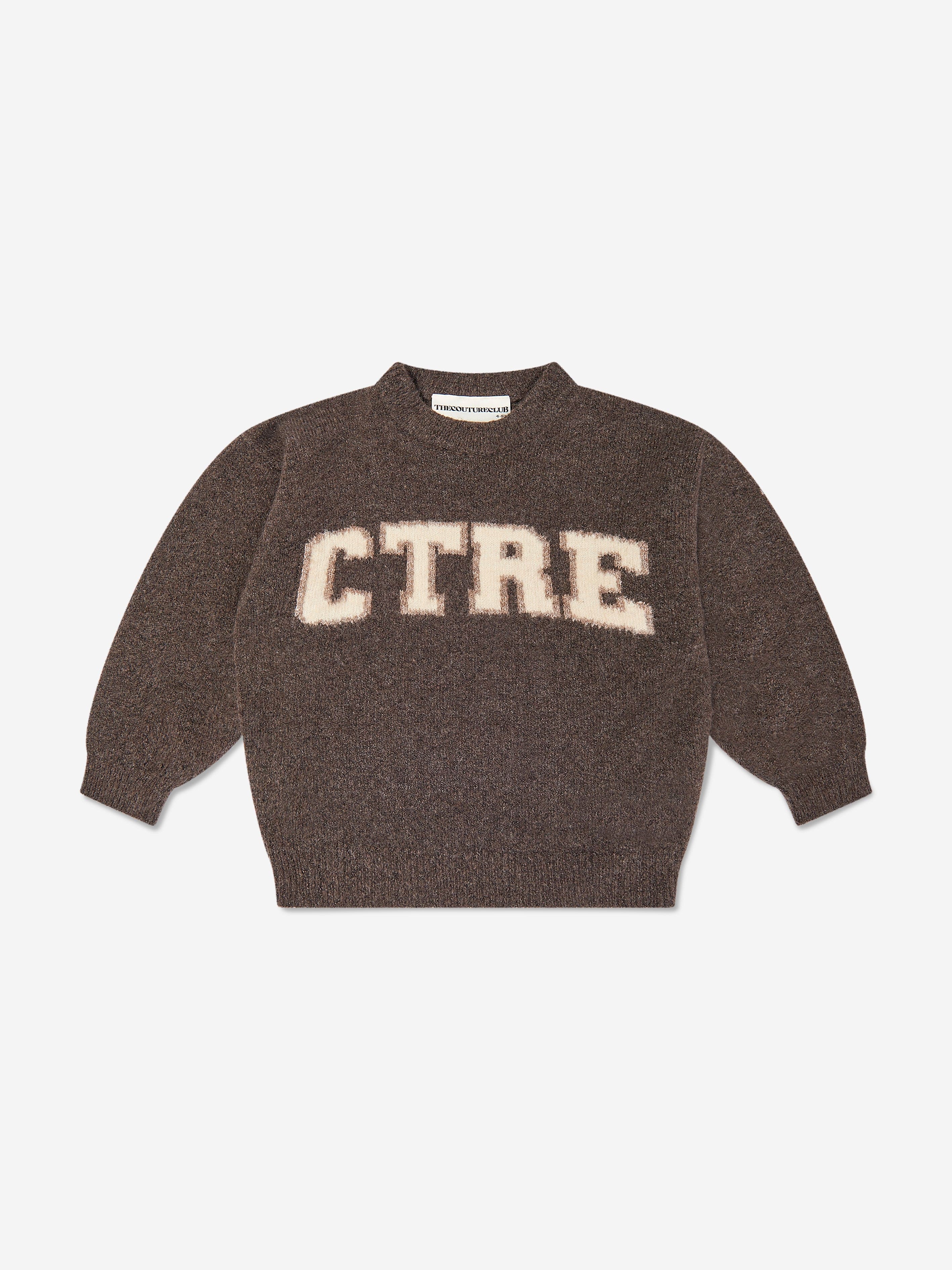 The Couture Club Kids CTRE Sweatshirt in Brown