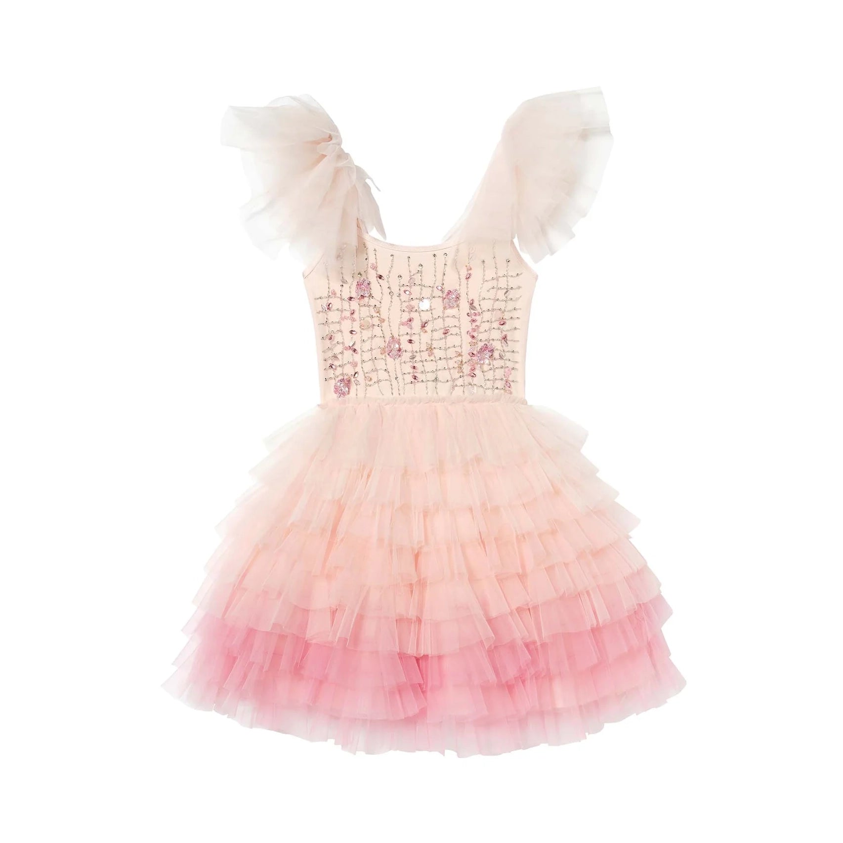 Girls Pearl Pink Mix Sequins Tutu Dress