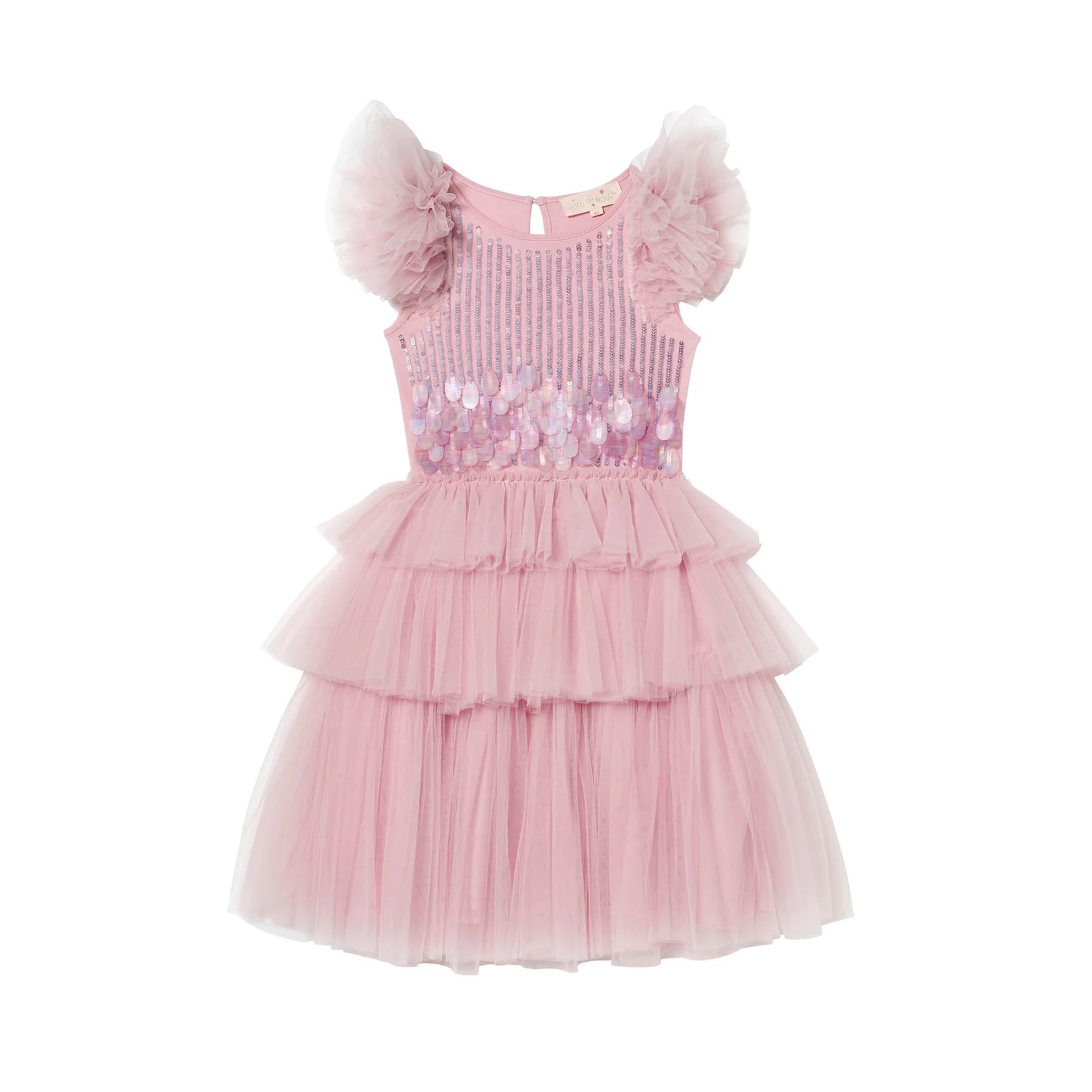 Girls Pink Sequins Tutu Dress