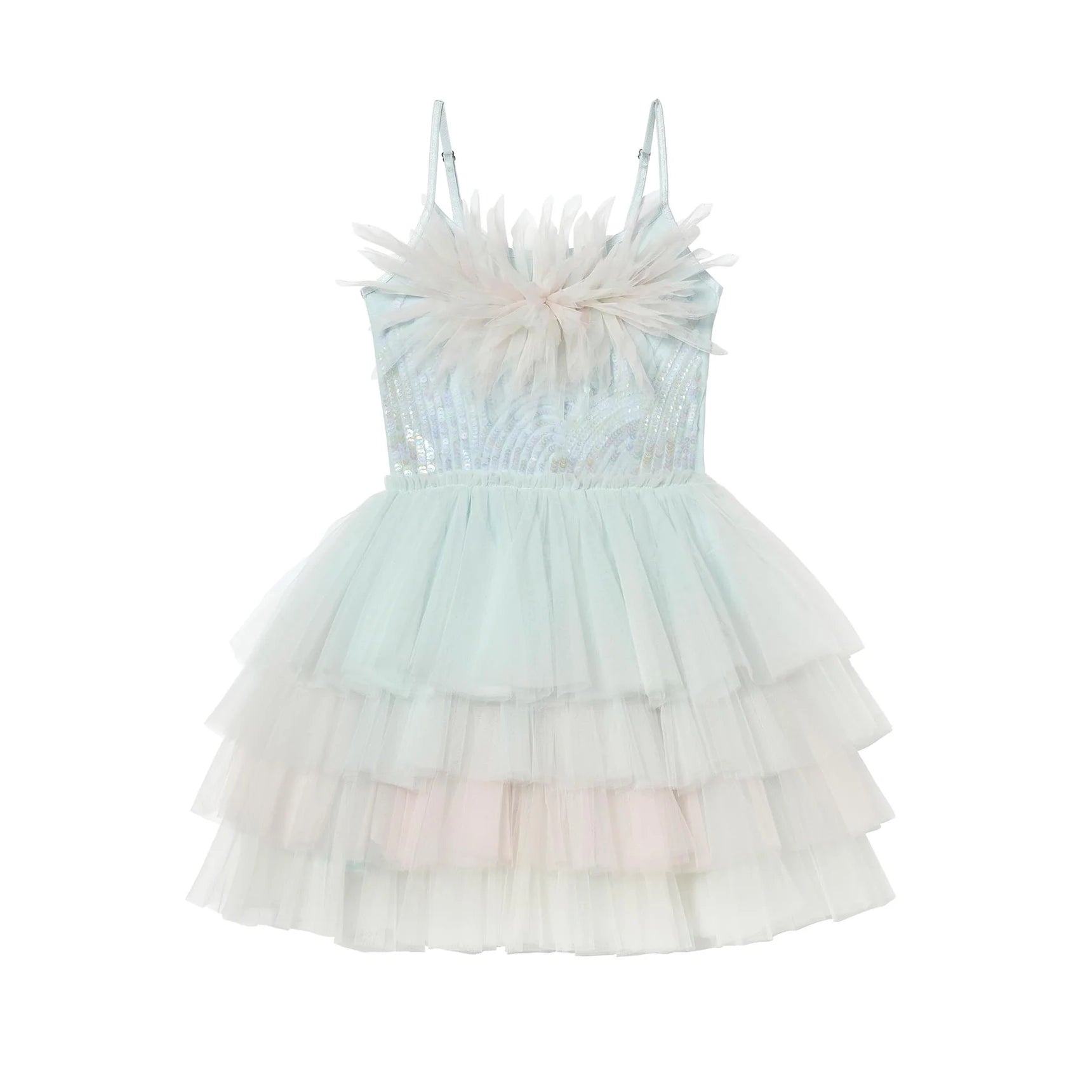Girls Diamond Blue Mix Tutu Dress