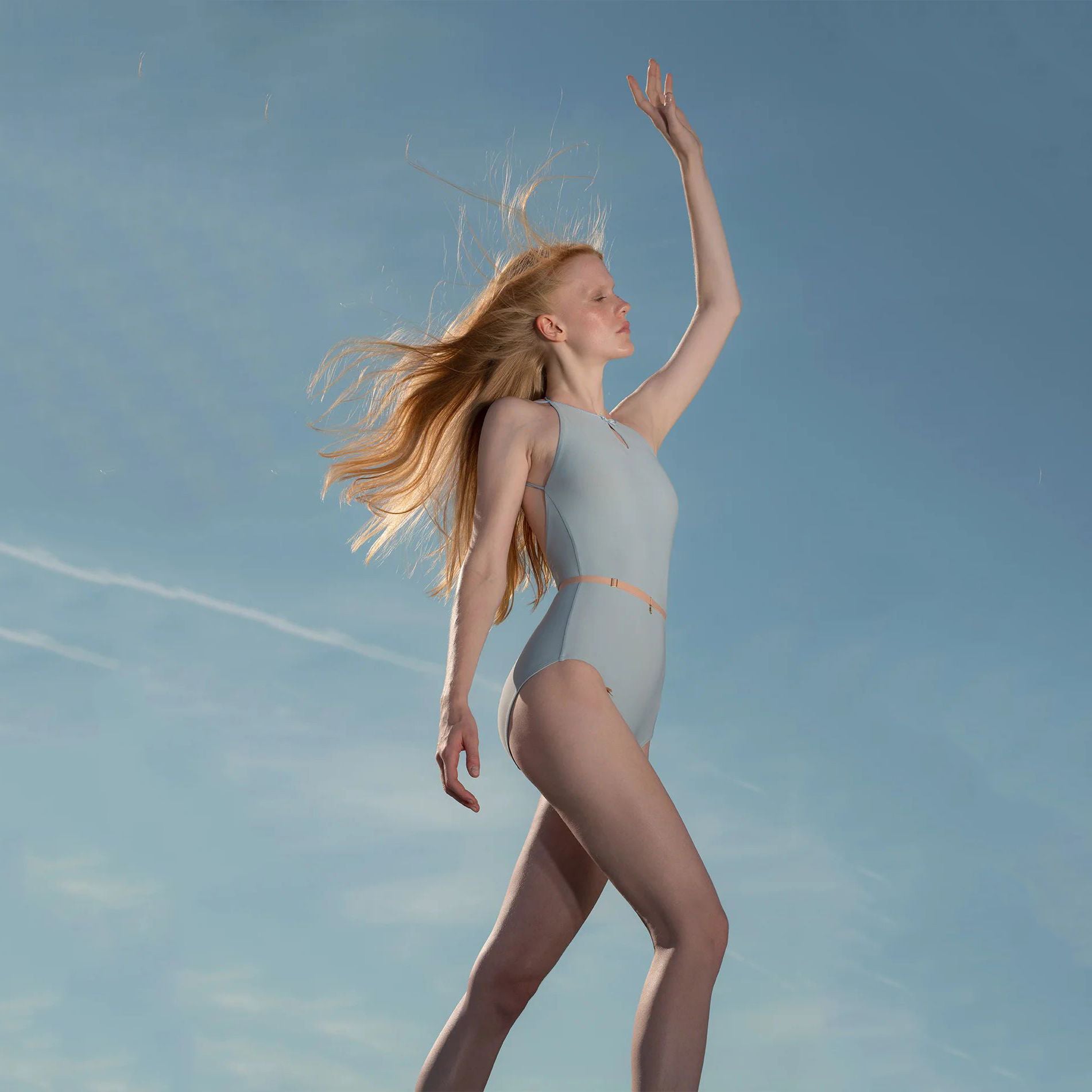 Women Sky Blue "JUNIOR TEARDROP BOW" Ballet Onesies(252LE07VL/sky blue)