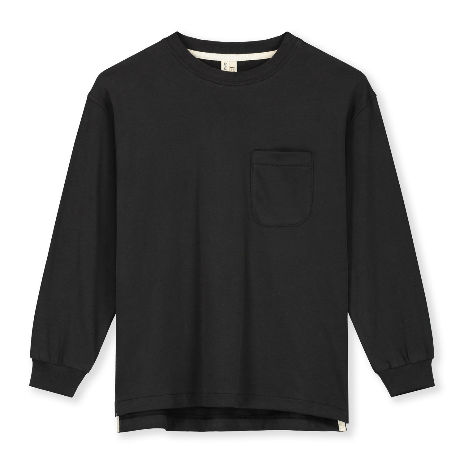 Boys & Girls Black Cotton T-Shirt