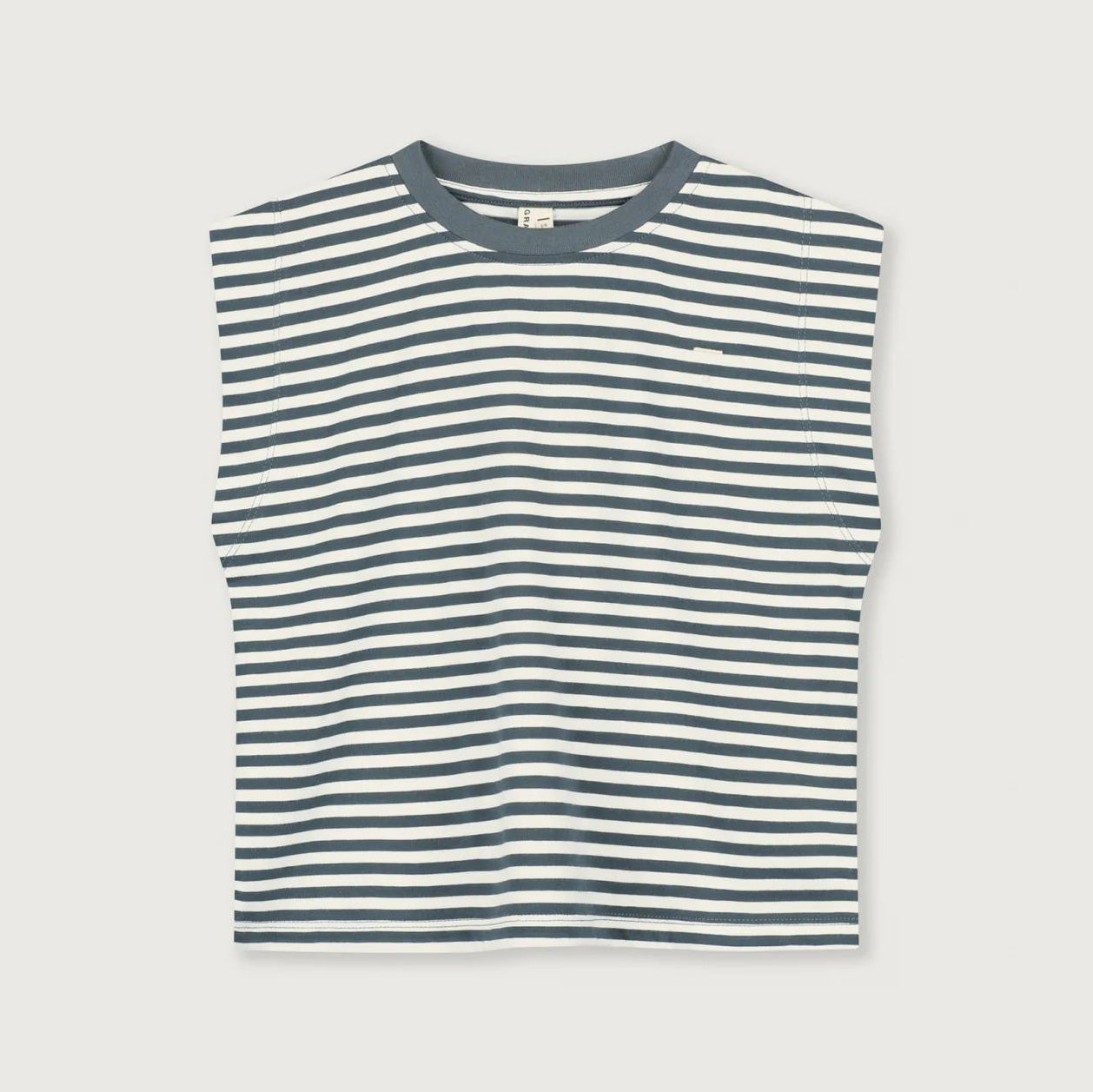 Boys & Girls Blue Grey Stripes Cotton T-Shirt