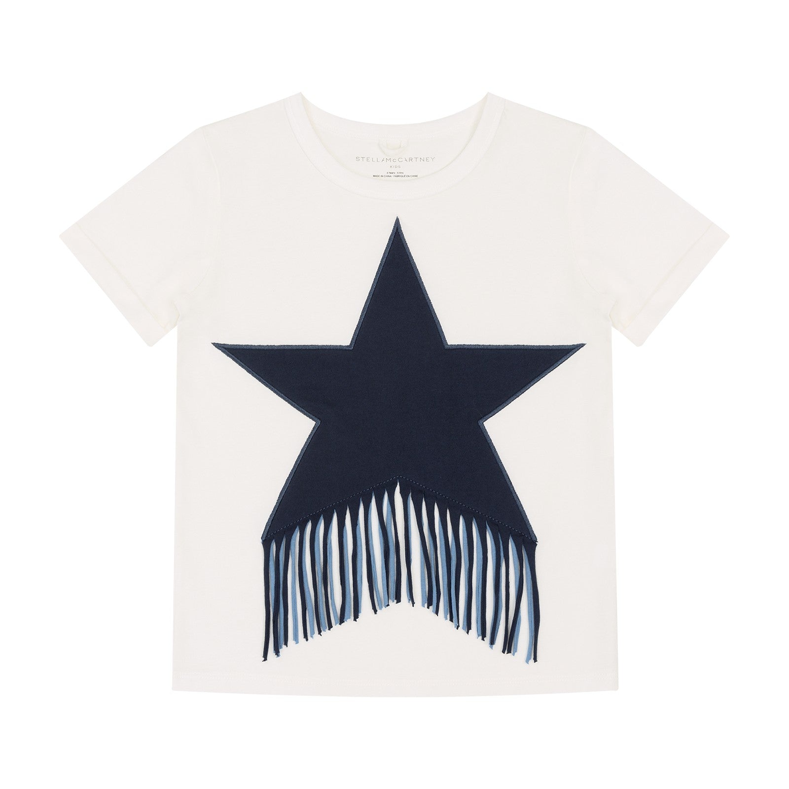 Girls White Cotton T-Shirt