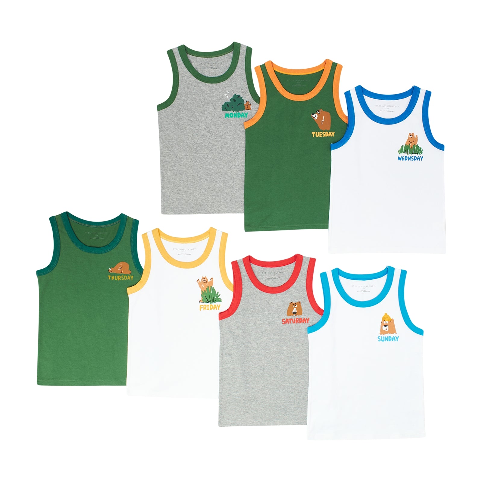 Boys Multicolor Vest Set(7 Pack)