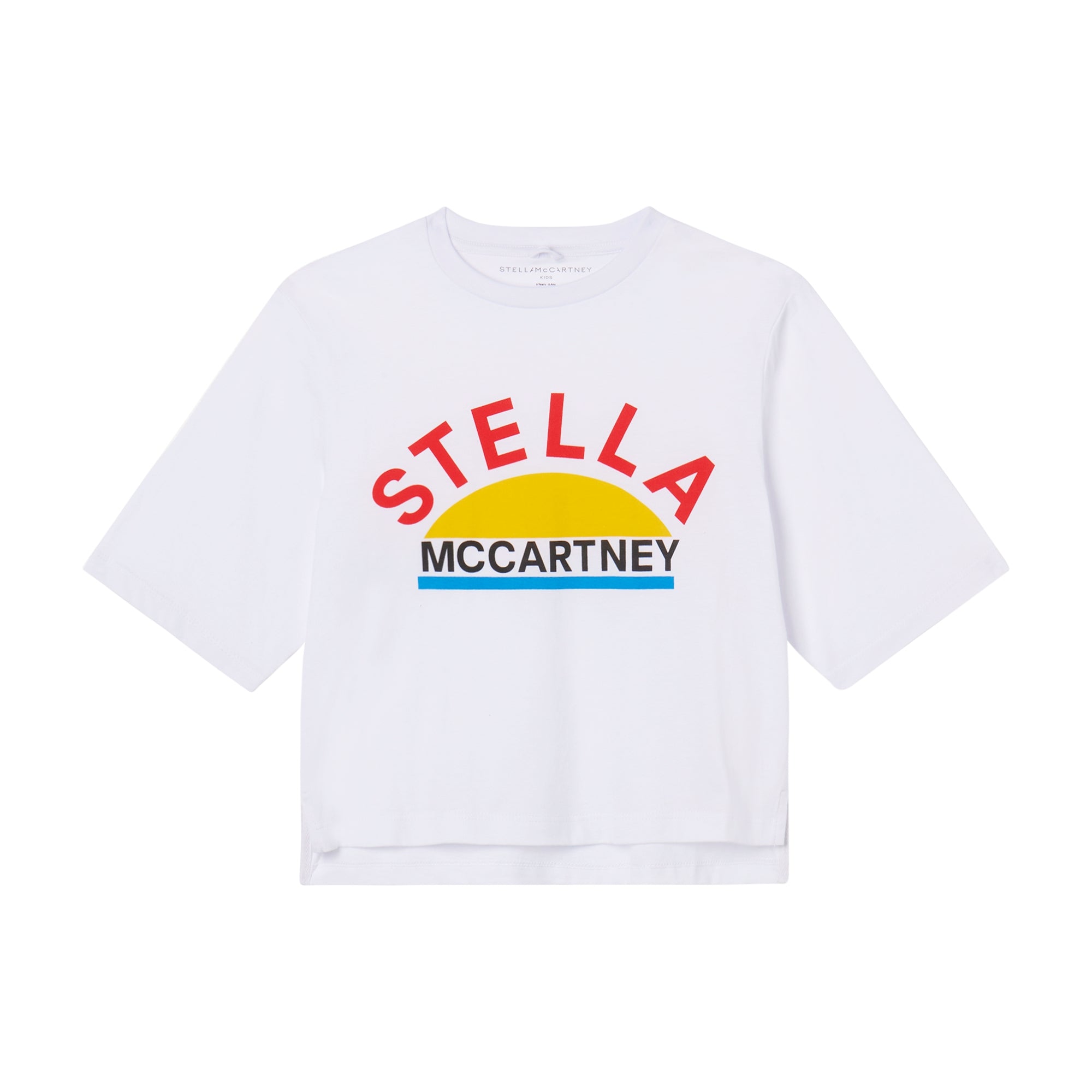 Girls White Logo Cotton T-Shirt