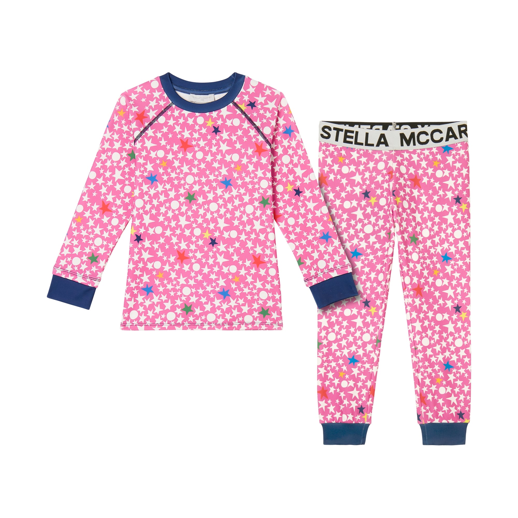 Girls Pink Stars Snow Base Layer Set