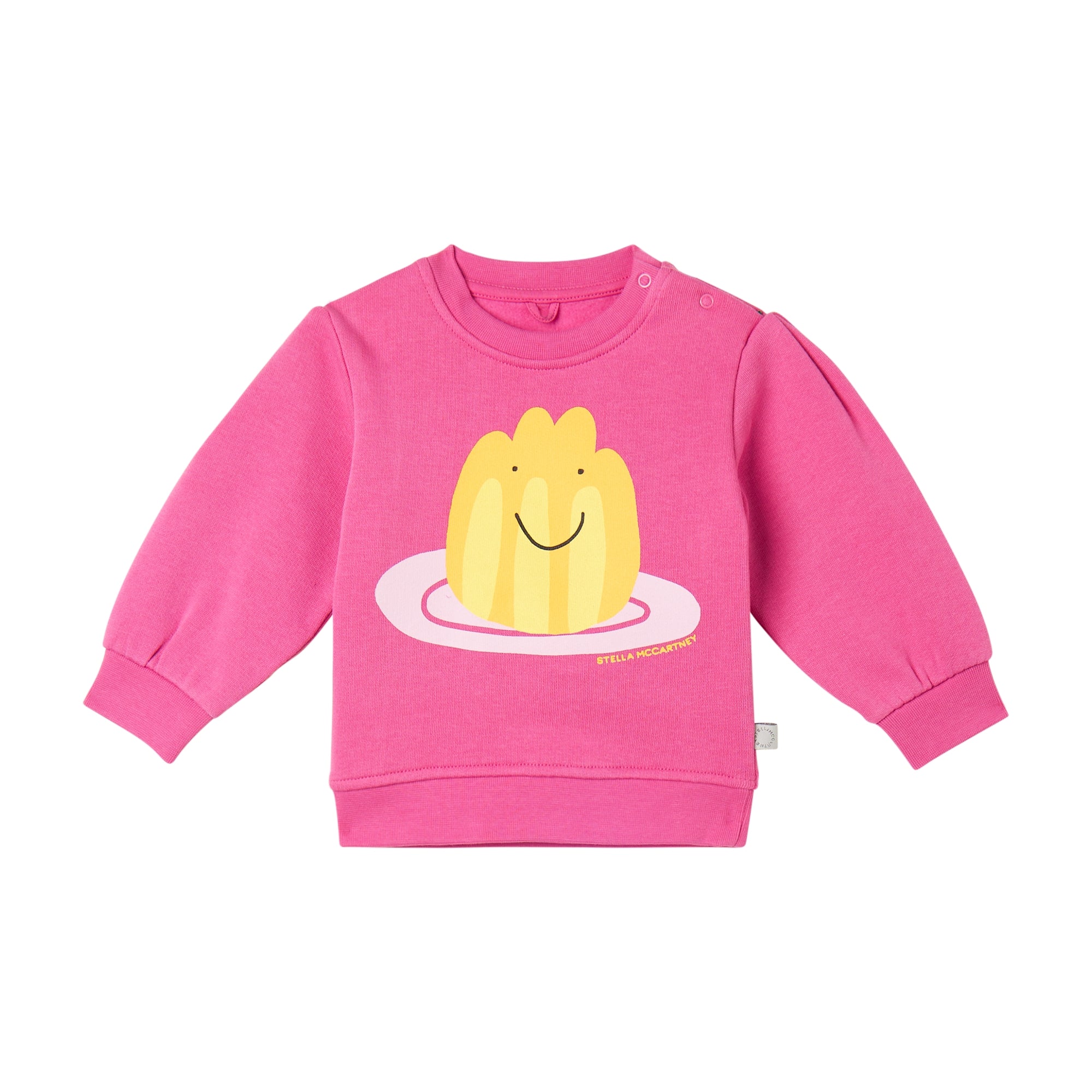 Baby Girls Pink Printed Cotton Sweatshirt