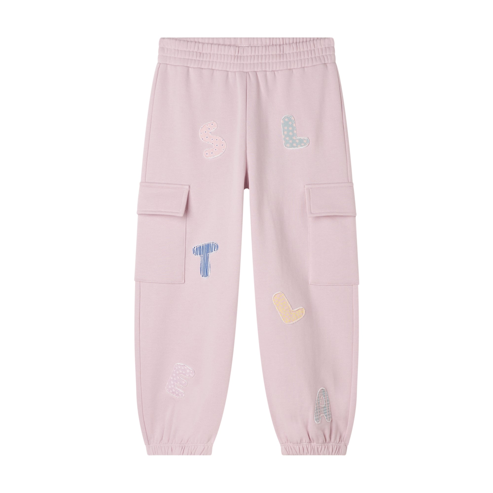 Girls Pink Patch Cotton Trousers