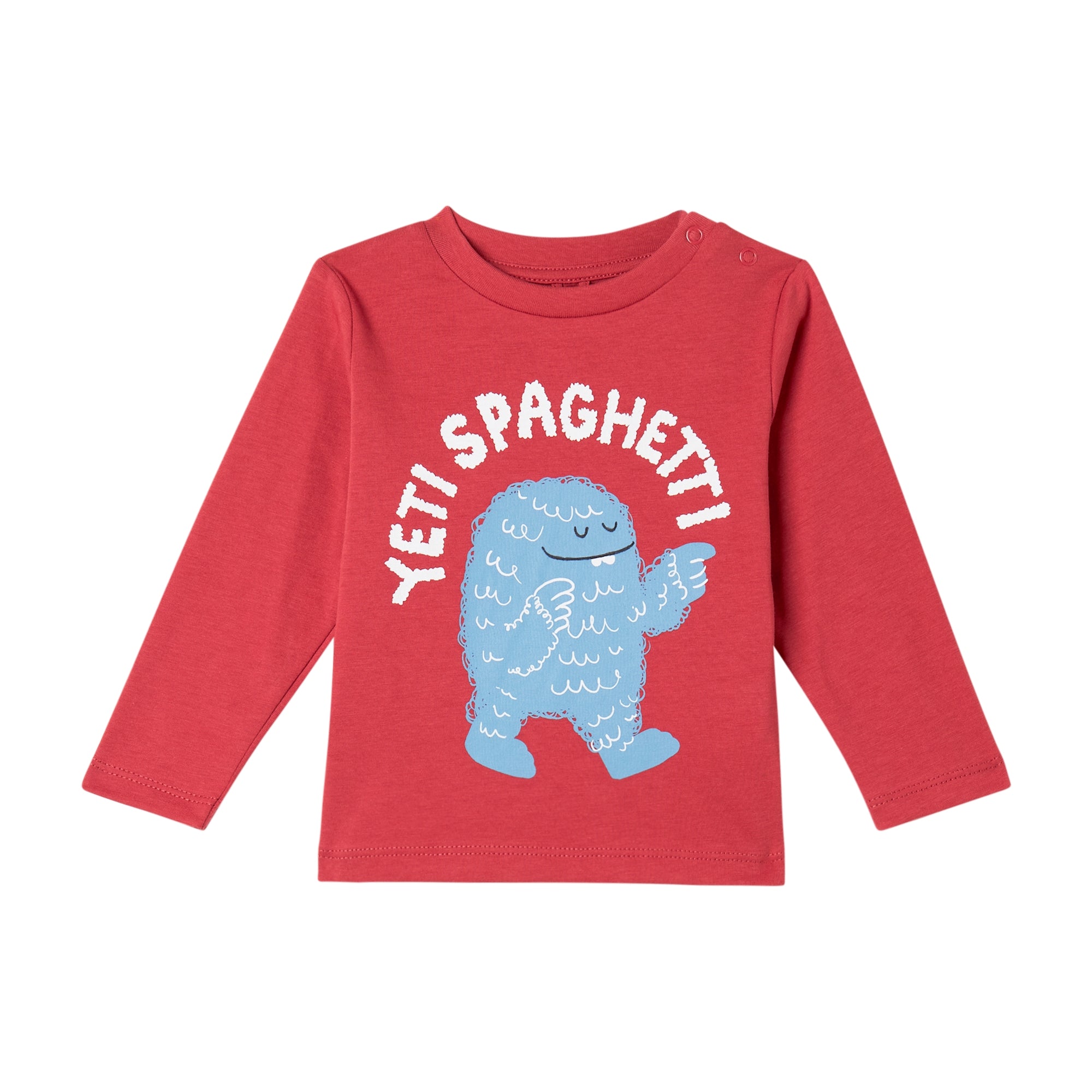 Baby Boys Red Printed Cotton T-Shirt