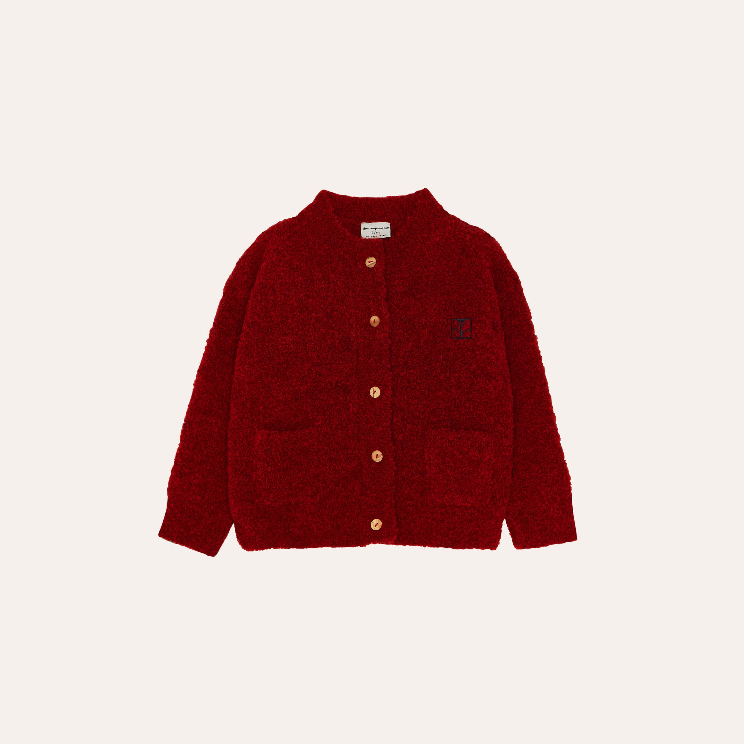 Boys & Girls Red Knit Cardigan