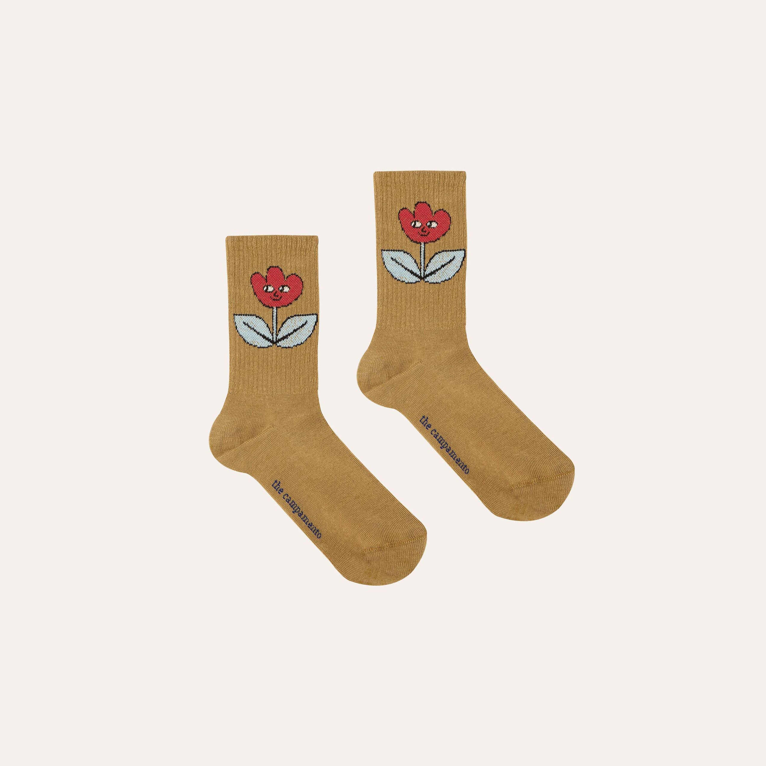 Boys & Girls Ochre Cotton Socks