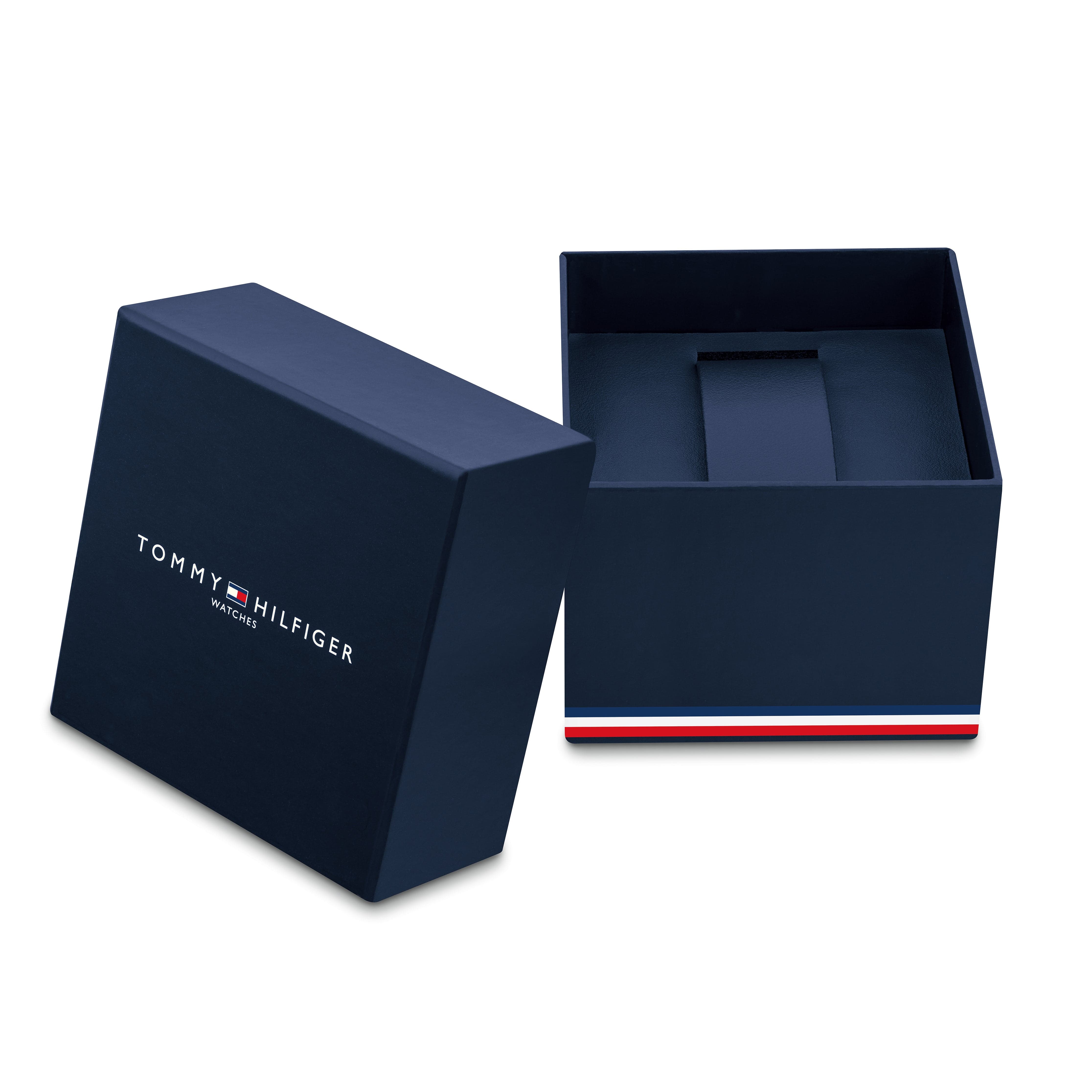 Tommy Hilfiger Boys Logo Strap Watch in Black in (34mm)