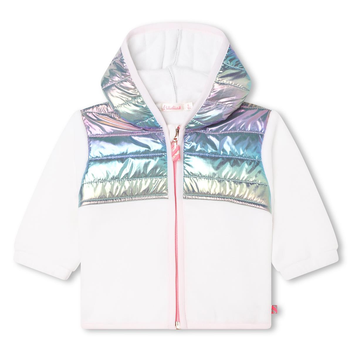 Baby Girls White Zip-Up Top