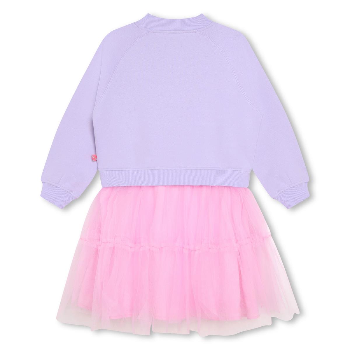 Girls Violet Printed Dress