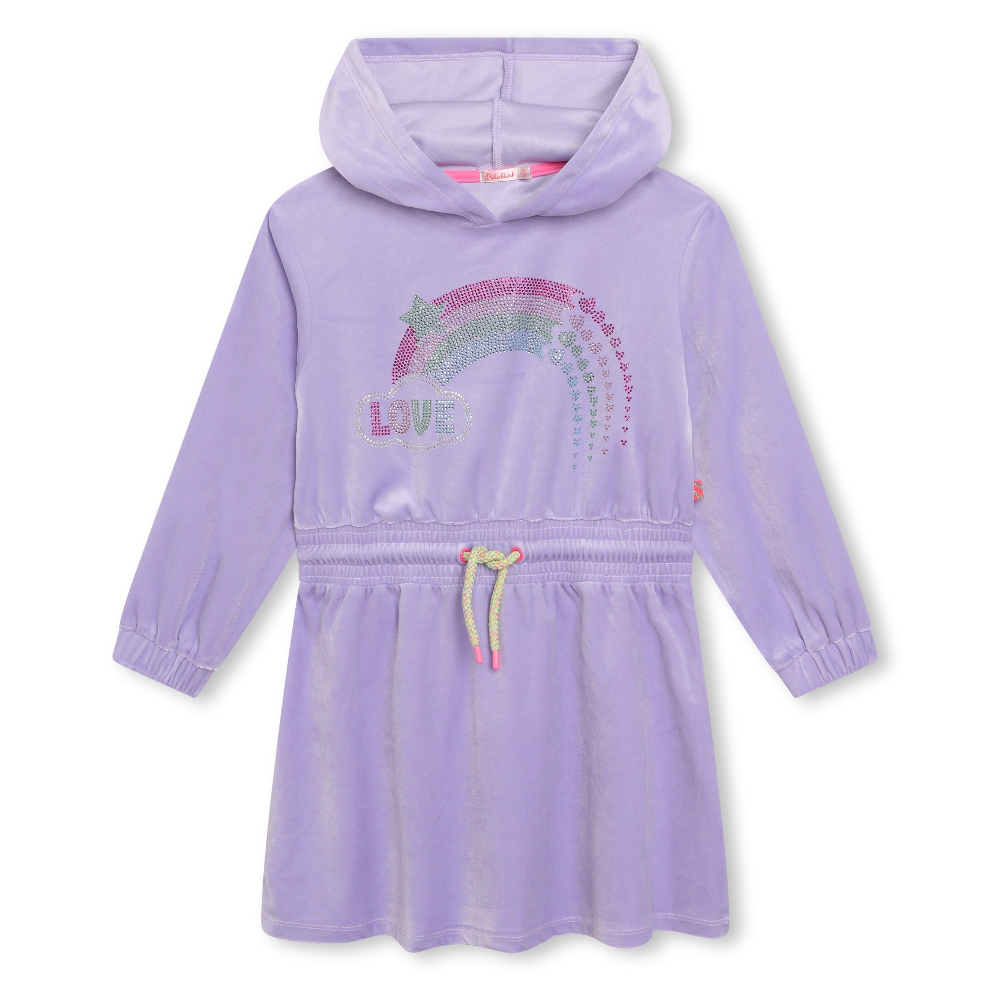 Girls Violet Velvet Dress