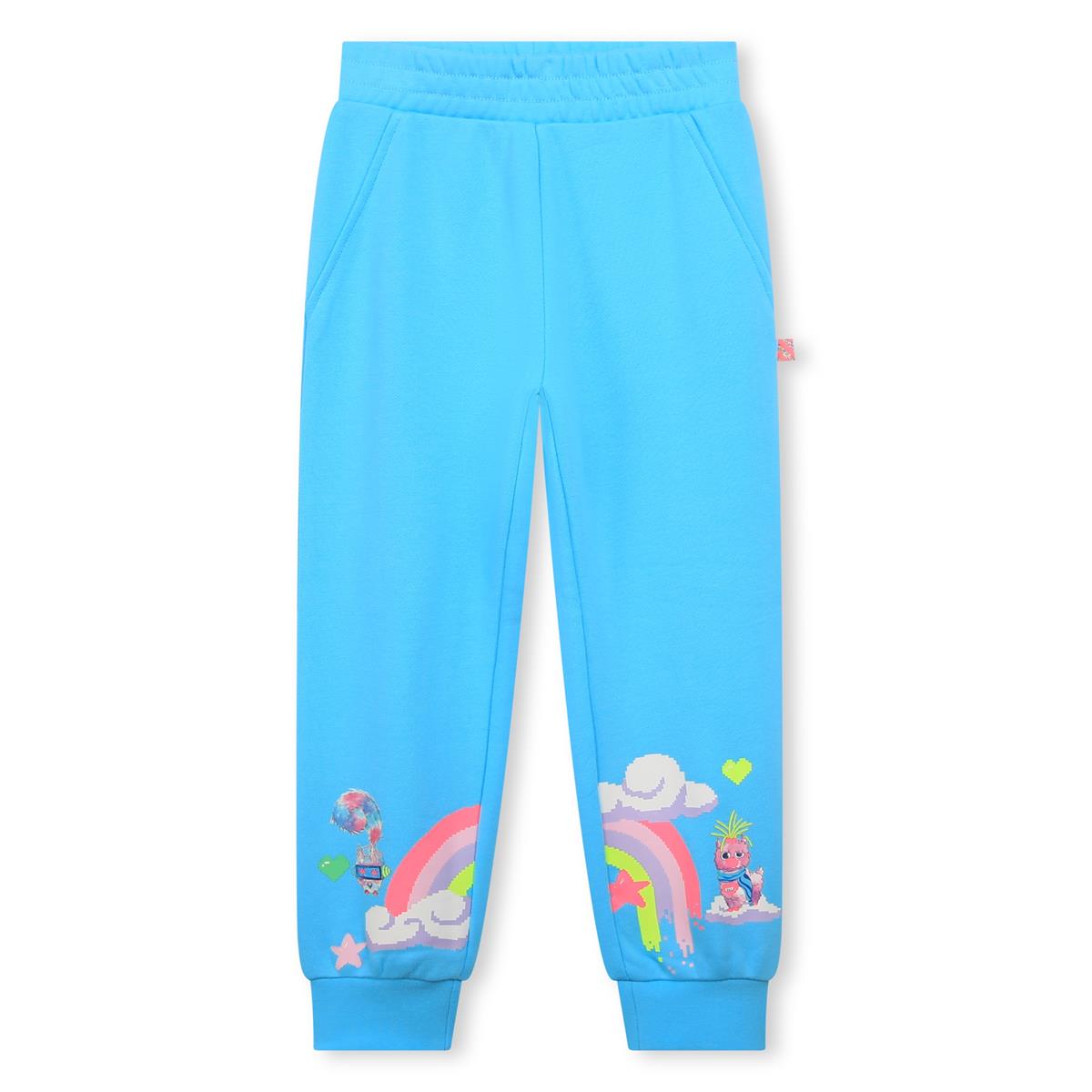 Girls Blue Printed Trousers