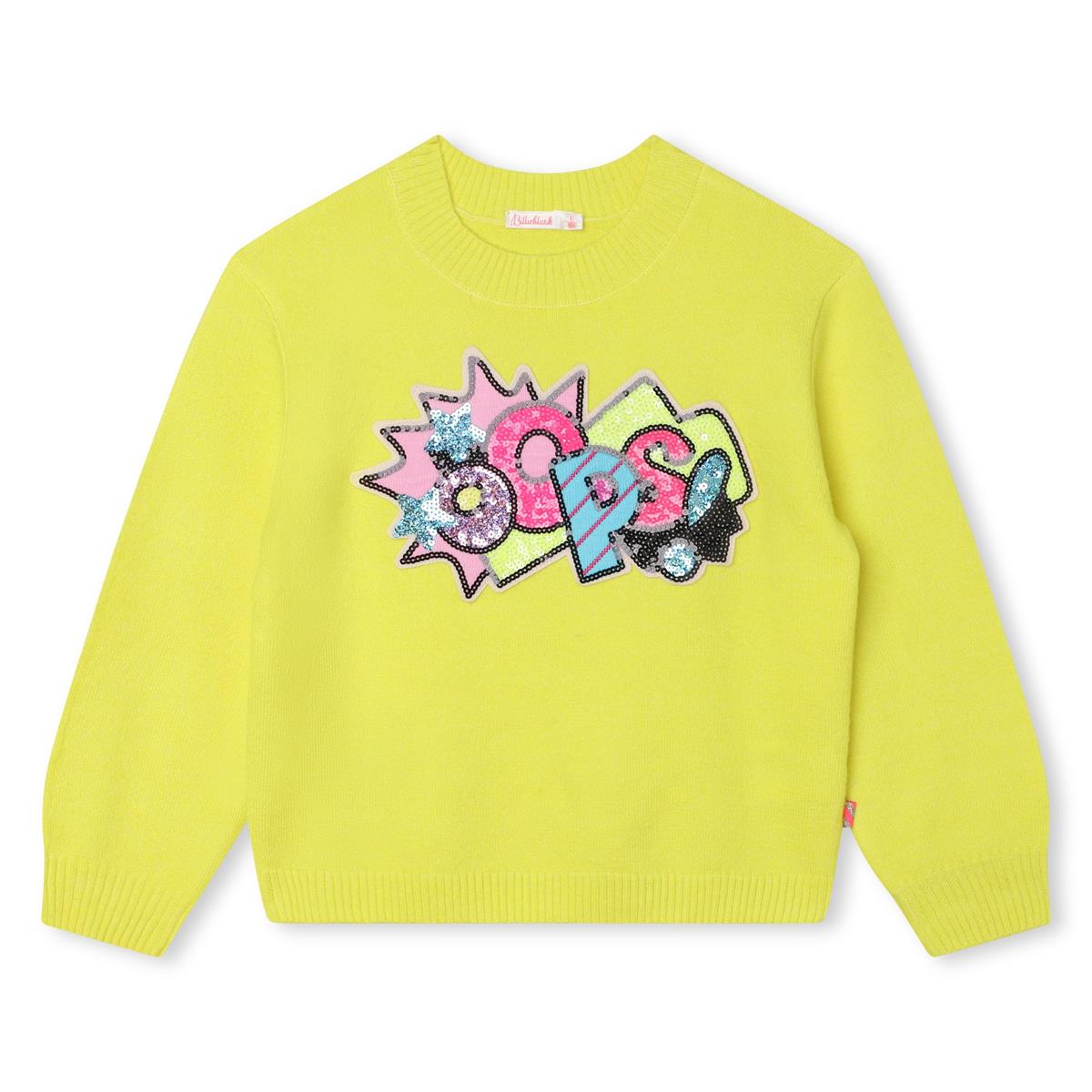 Girls Yellow Sequin Sweater