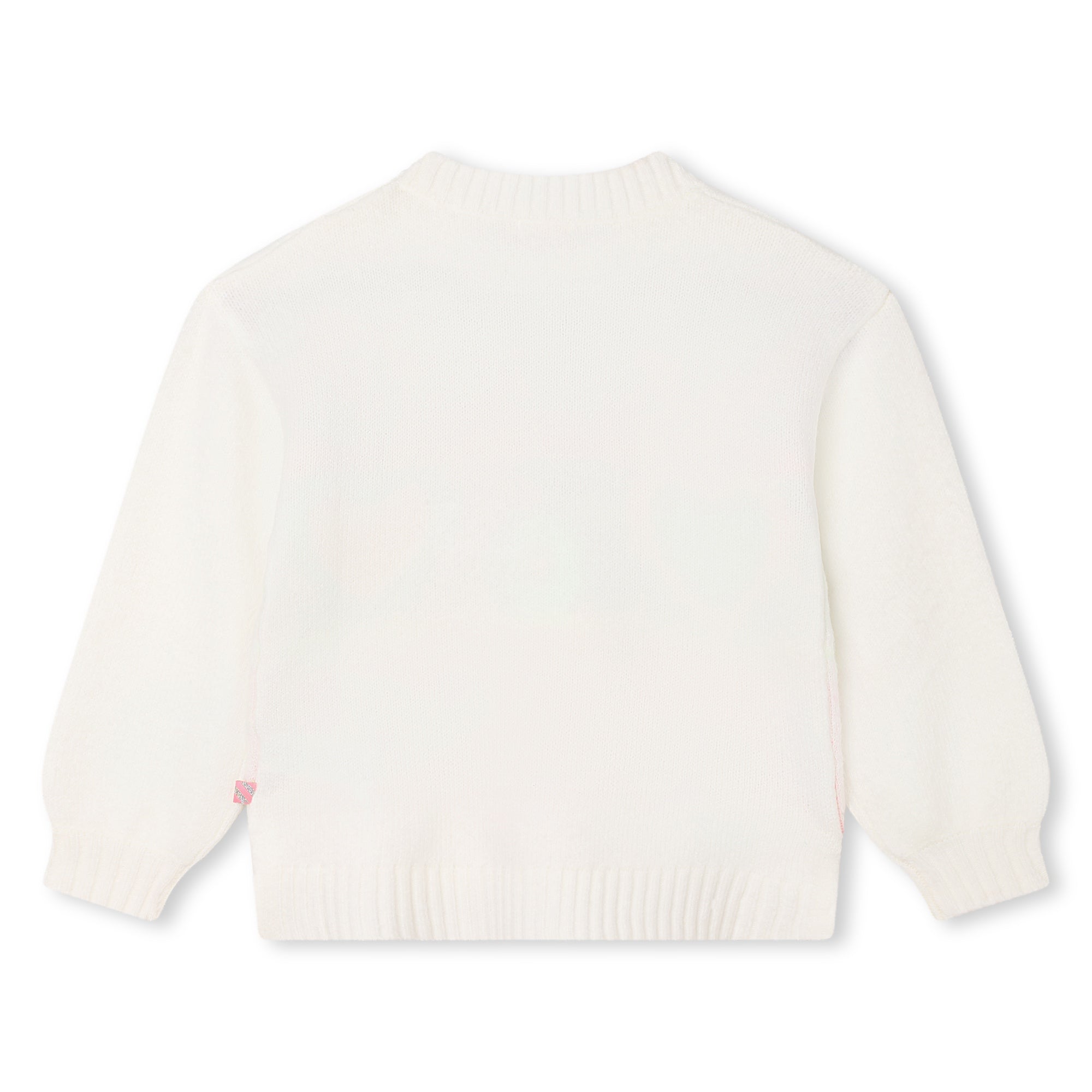 Girls White Logo Heart Sweater