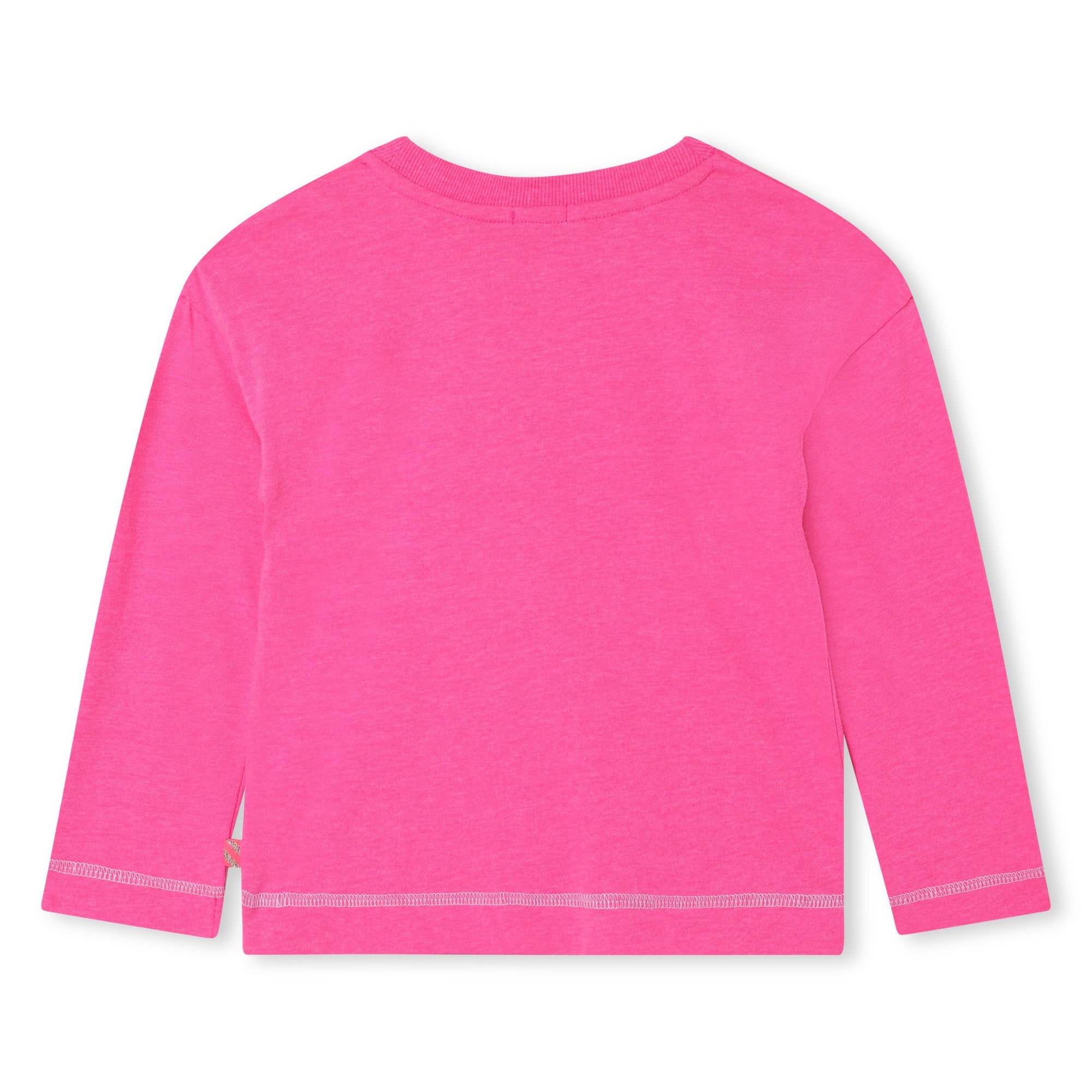 Girls Pink Printed Cotton T-Shirt