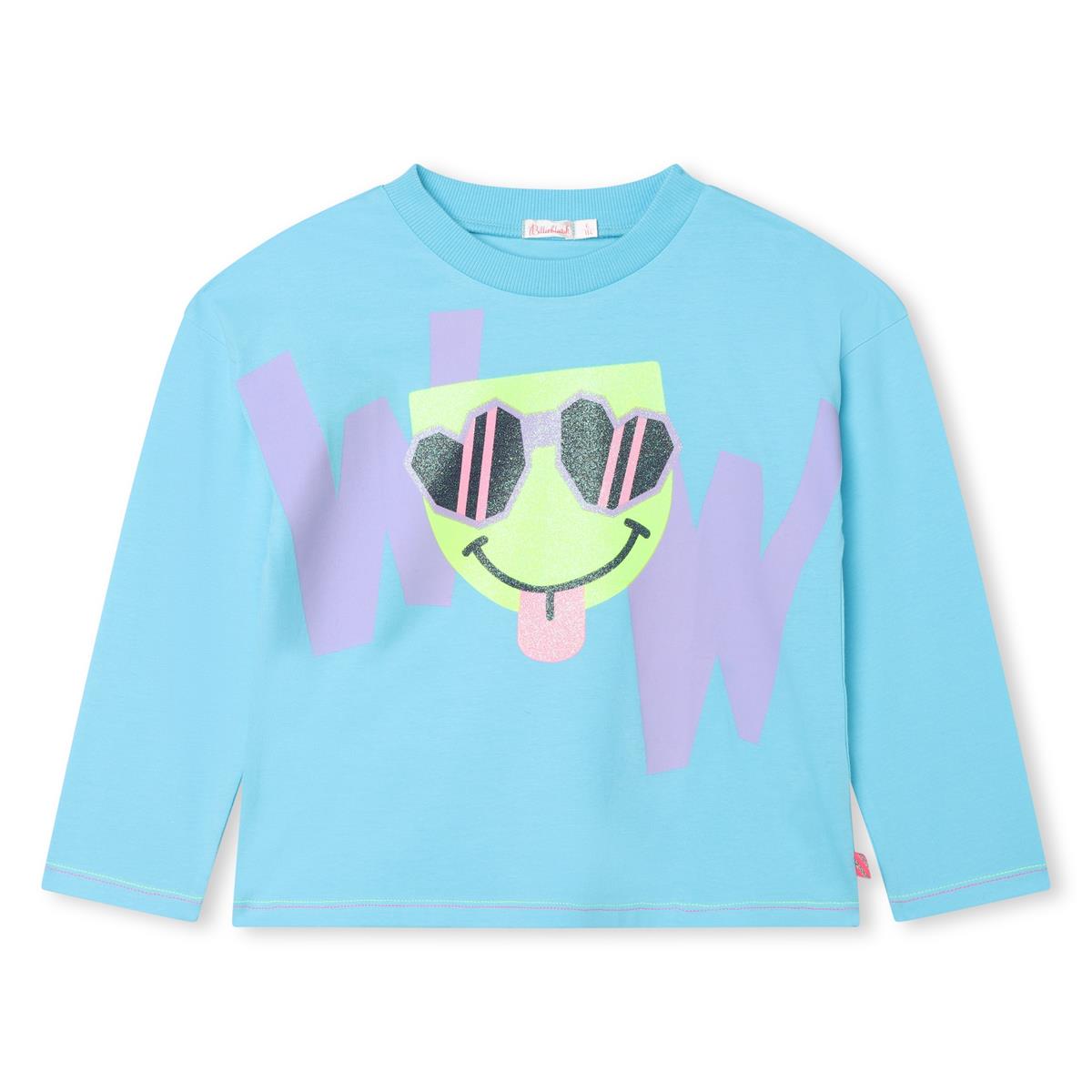 Girls Blue Printed T-Shirt