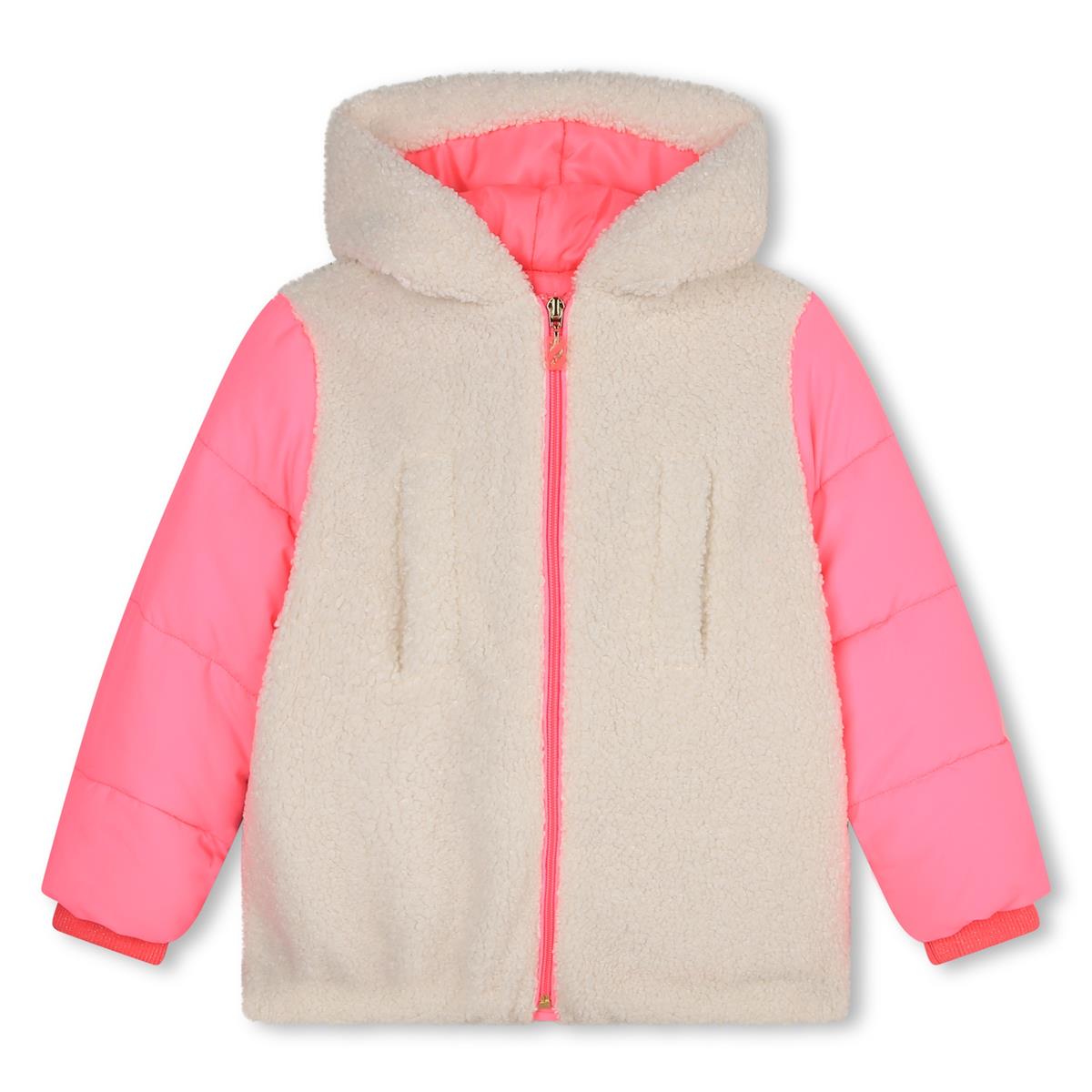 Girls Beige Zip-Up Jacket