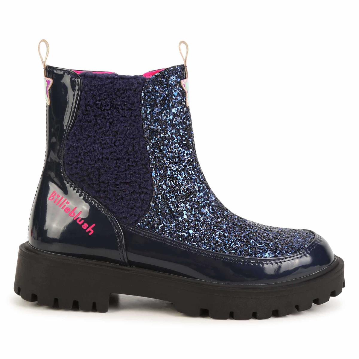 Girls Blue Glitter Shoes