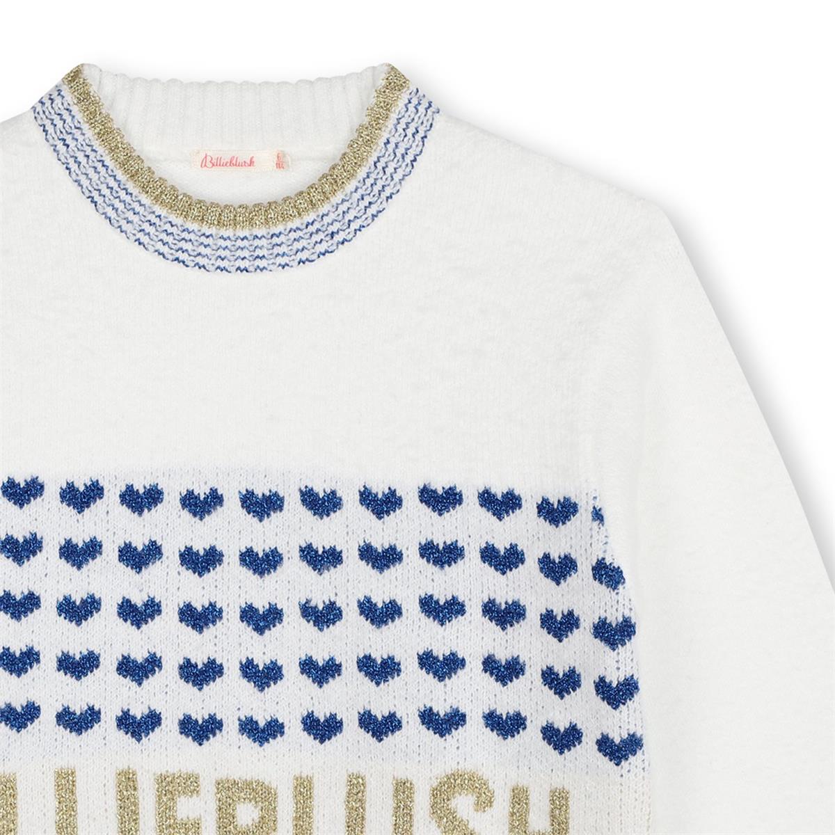 Girls White Knit Sweater